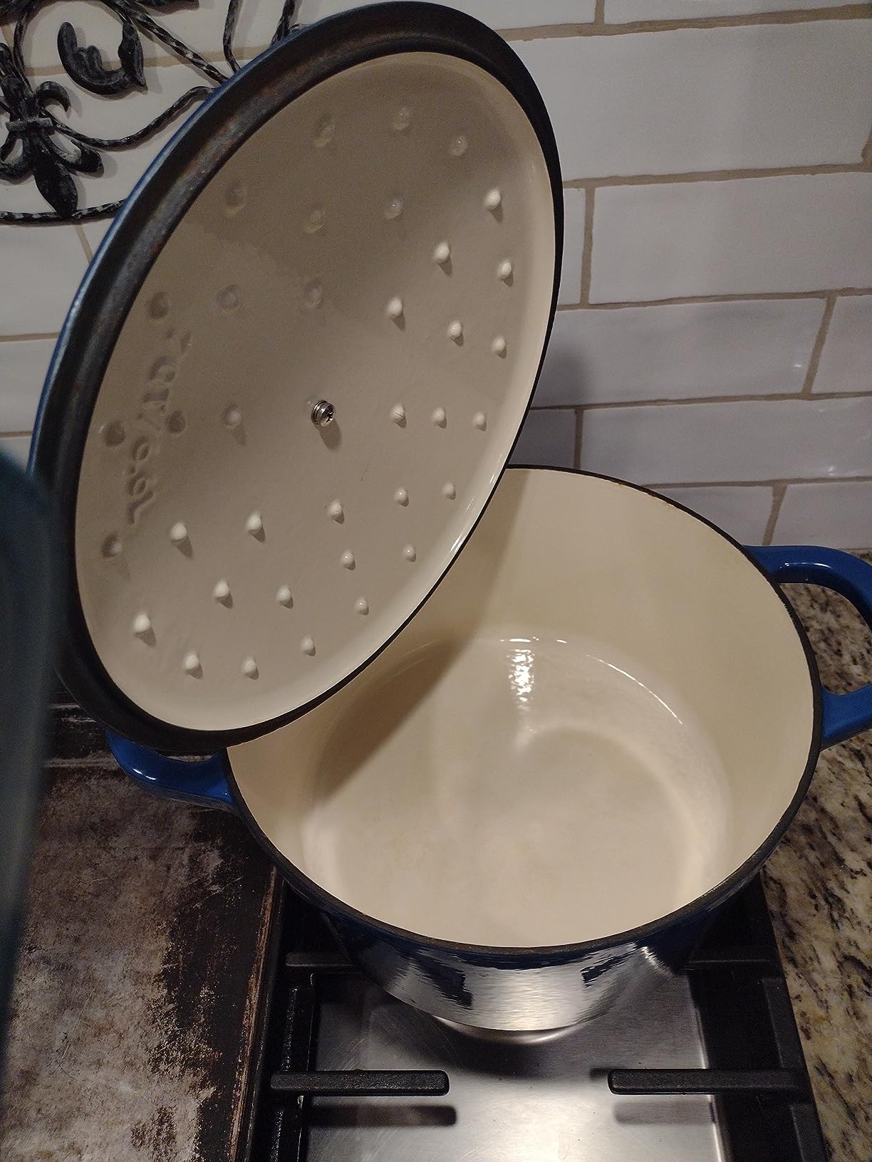 Crock-Pot Artisan 7-Quart Round Enameled Cast Iron Dutch Oven - Lavender Purple, Durable Heavy-Duty Cookware for Slow Cooking, Baking, Roasting with Lid customer photo 1