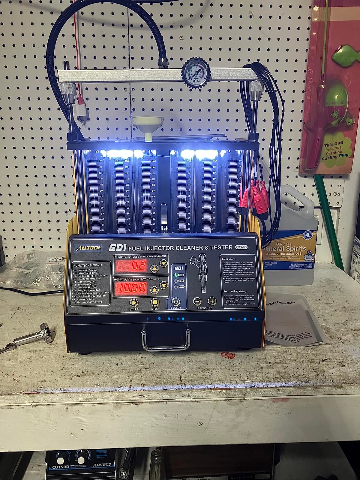 AUTOOL GDI Fuel Injector Cleaner & Tester 110V Ultrasonic Wave Fuel Injection Leakage Tester 6-Cylinder Automotive Fuel Injector Cleaning Machine customer photo 1