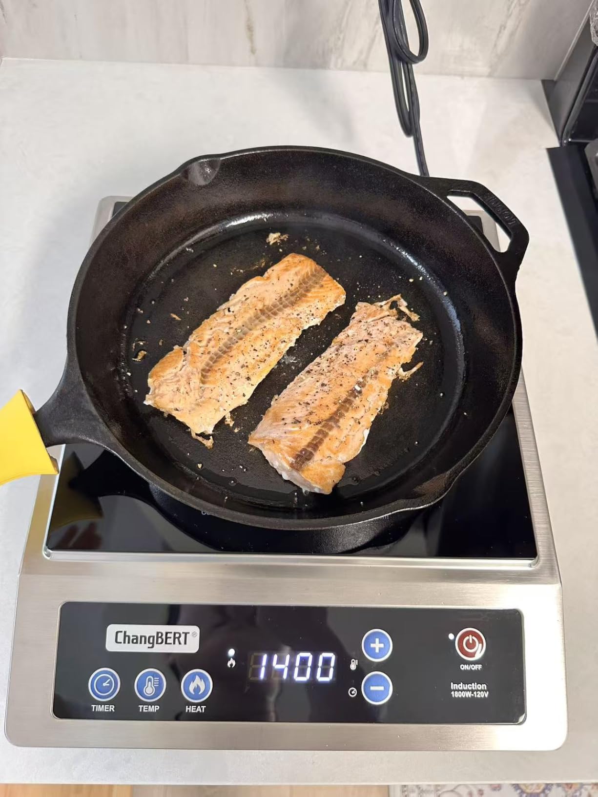 ChangBERT Induction Cooktop, Commercial Grade Portable Cooker, Large 8