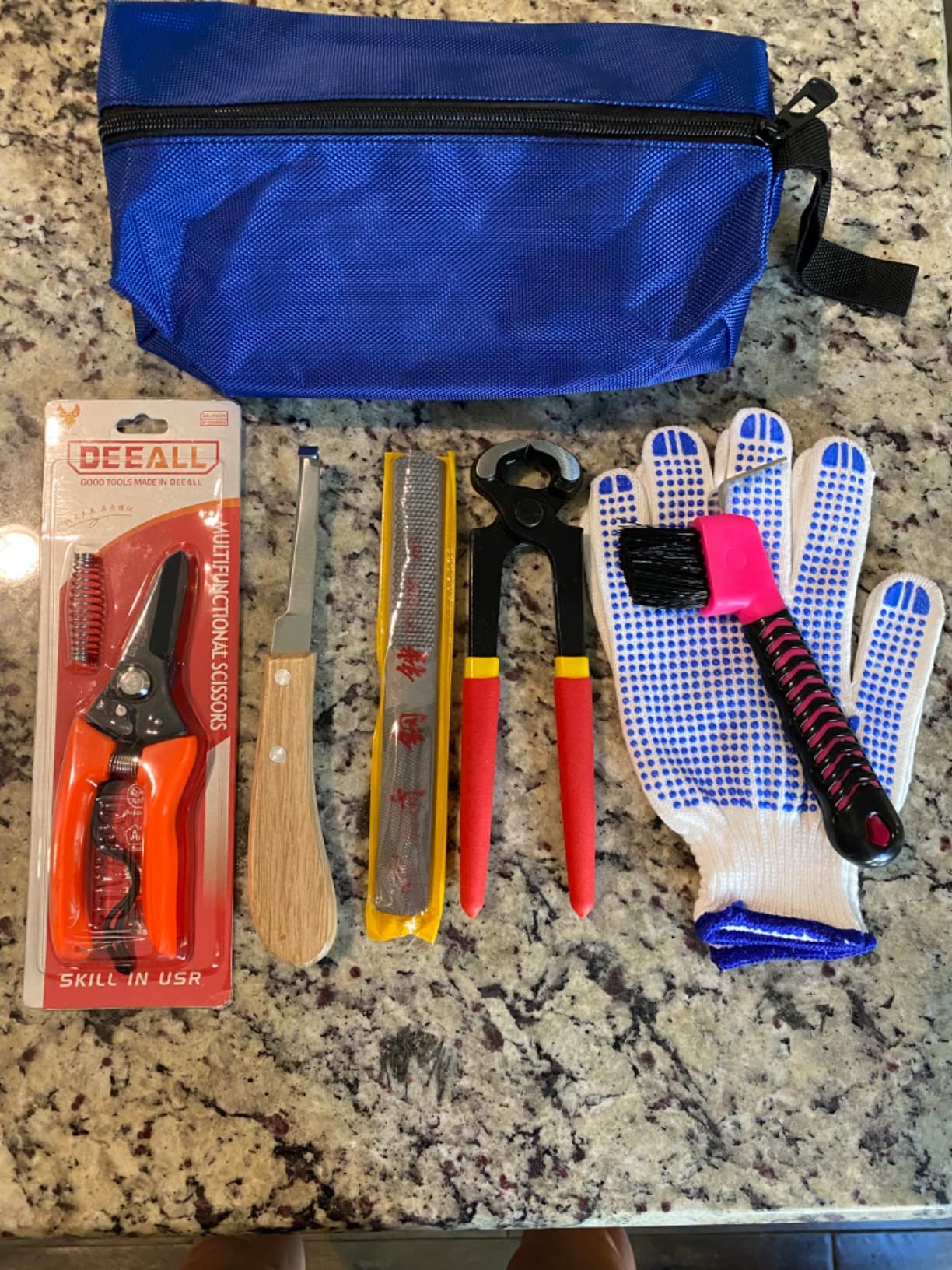 8 inch Farrier Tool Kits (7 Piece) Mini Rasp Hoof File Goat Pig Equine Metal Shears Professional Farriers Hoof Nipper Cutter Handle Knife customer photo 1