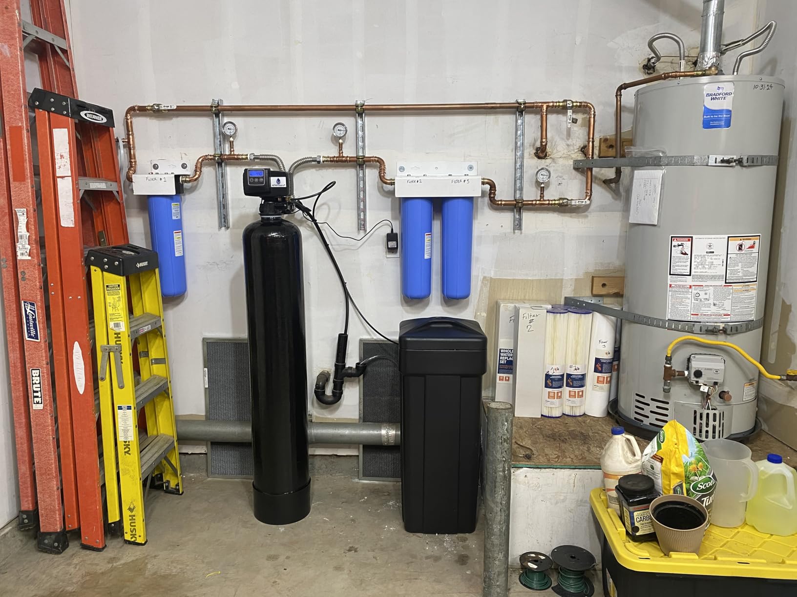 AFWFilters 48K Grain Water Softener Fleck 5600 SXT with Crosslink Resin | Digital Metered-Demand Control, Chlorine-Resistant Long Life Resin, Complete System for Whole House, Easy Installation customer photo 1