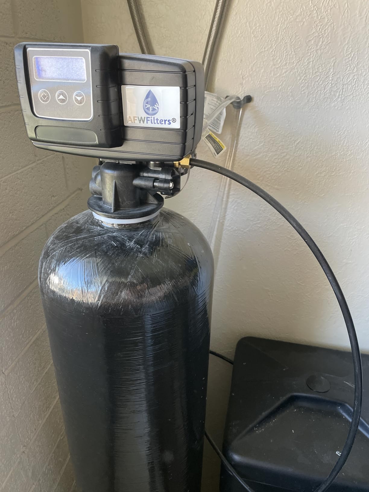 AFWFilters 48K Grain Water Softener Fleck 5600 SXT with Crosslink Resin | Digital Metered-Demand Control, Chlorine-Resistant Long Life Resin, Complete System for Whole House, Easy Installation customer photo 2