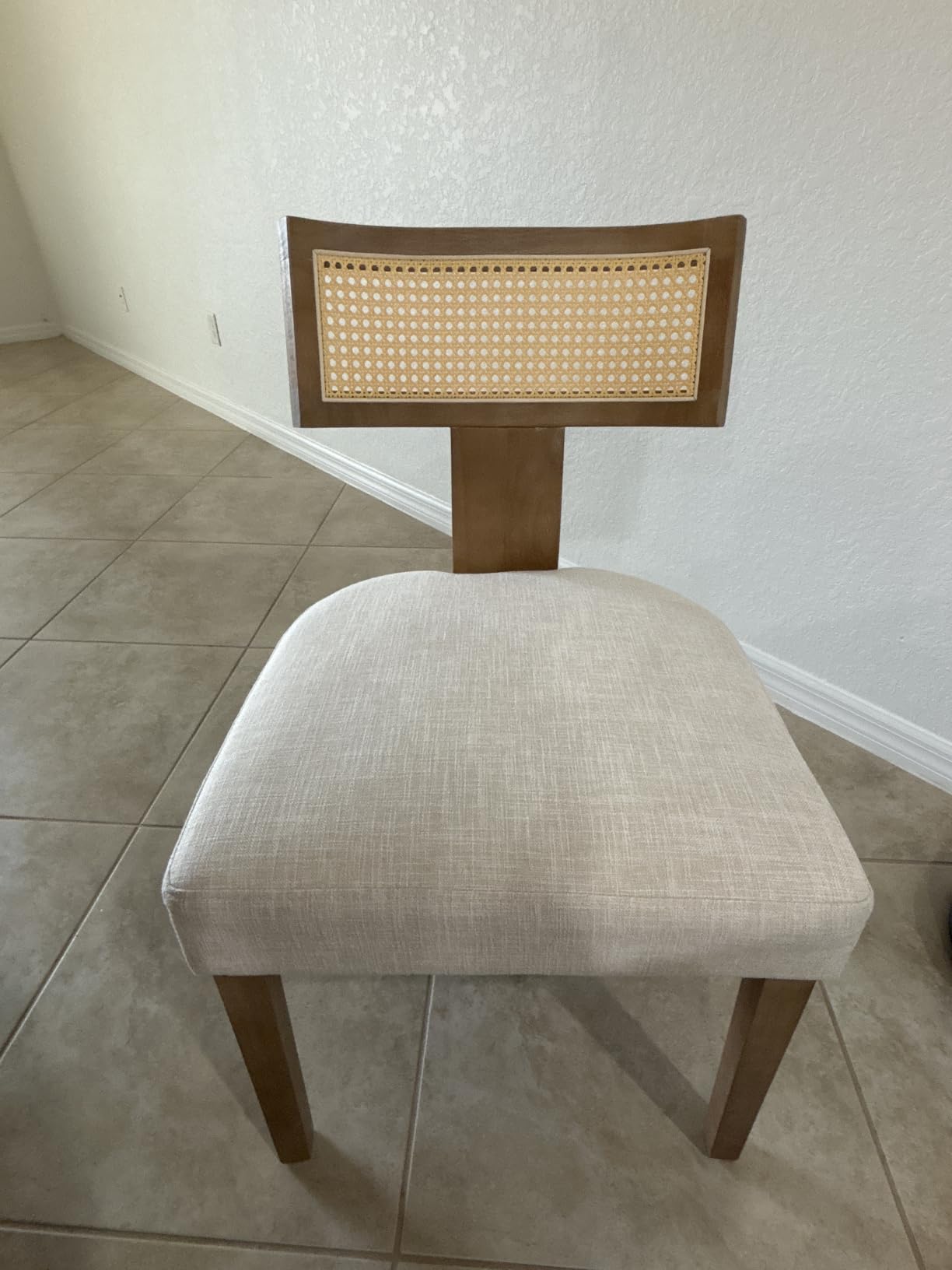 HNY Mid Century Modern Dining Chairs Set of 6, Upholstered Linen Kitchen & Dining Room Chairs with Ergonomic Curved Backrest, Solid Wood Legs, Farmhouse Accent Chair for Home, Apartment, Beige customer photo 1