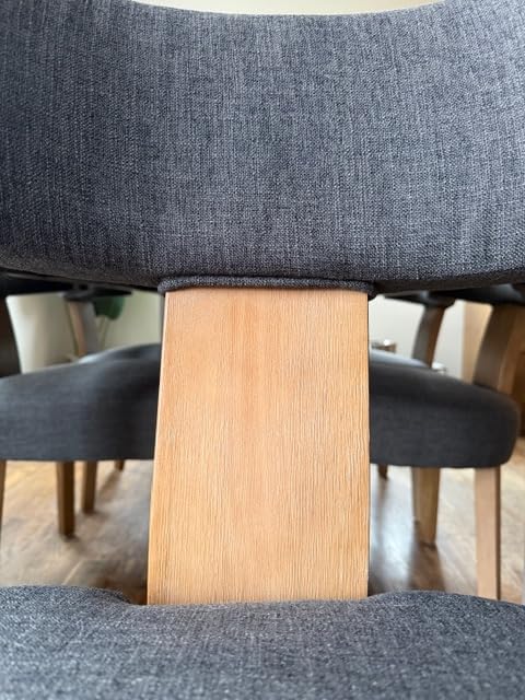 HNY Mid Century Modern Dining Chairs Set of 6, Upholstered Linen Kitchen & Dining Room Chairs with Ergonomic Curved Backrest, Solid Wood Legs, Farmhouse Accent Chair for Home, Apartment, Beige customer photo 2