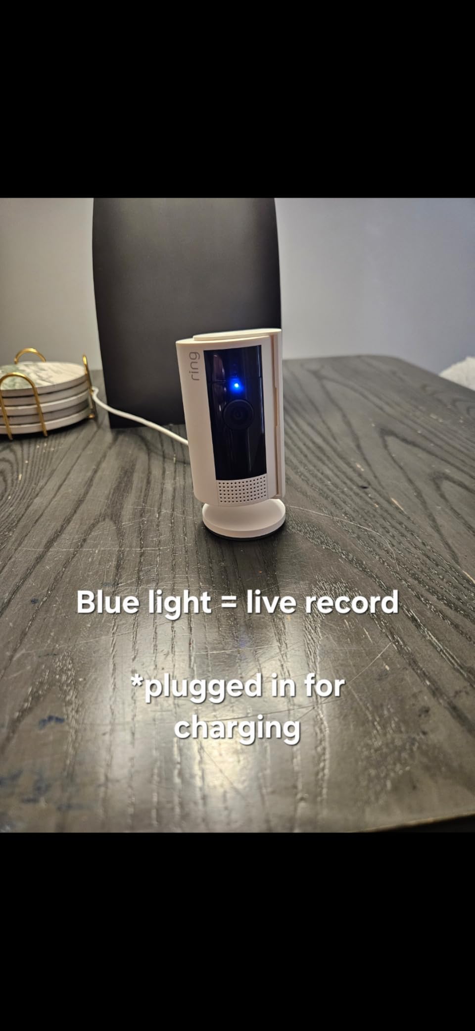 Ring Indoor Cam (newest model) - Home or business security in 1080p HD video, Black customer photo 1