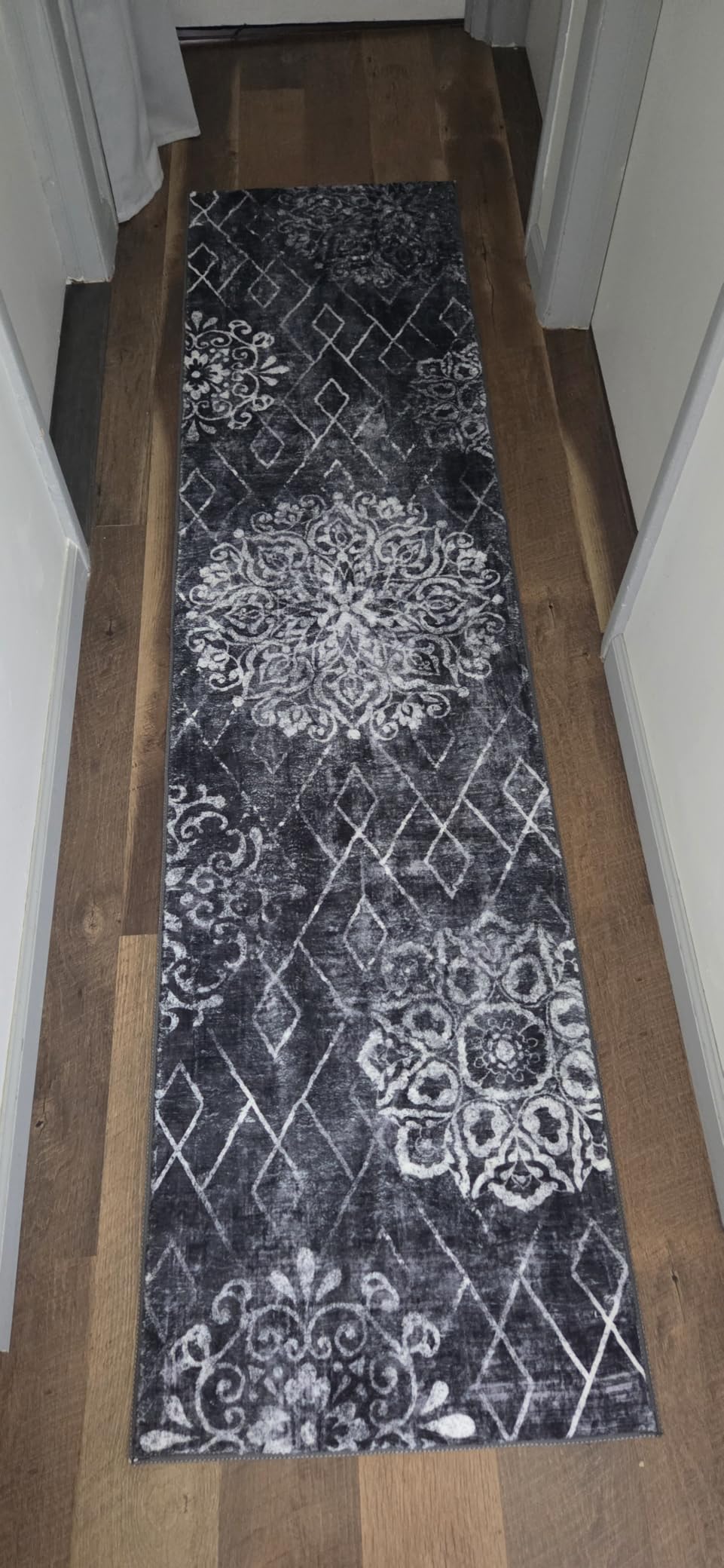HEBE Hallway Runner Rug 2'x6', Washable Non Slip Kitchen Rug Runner | Soft Boho Bedroom Runner Rug, Vintage Distressed Low-Pile Floor Carpet Runners for Hallway, Entrance, Bathroom, Laundry customer photo 2