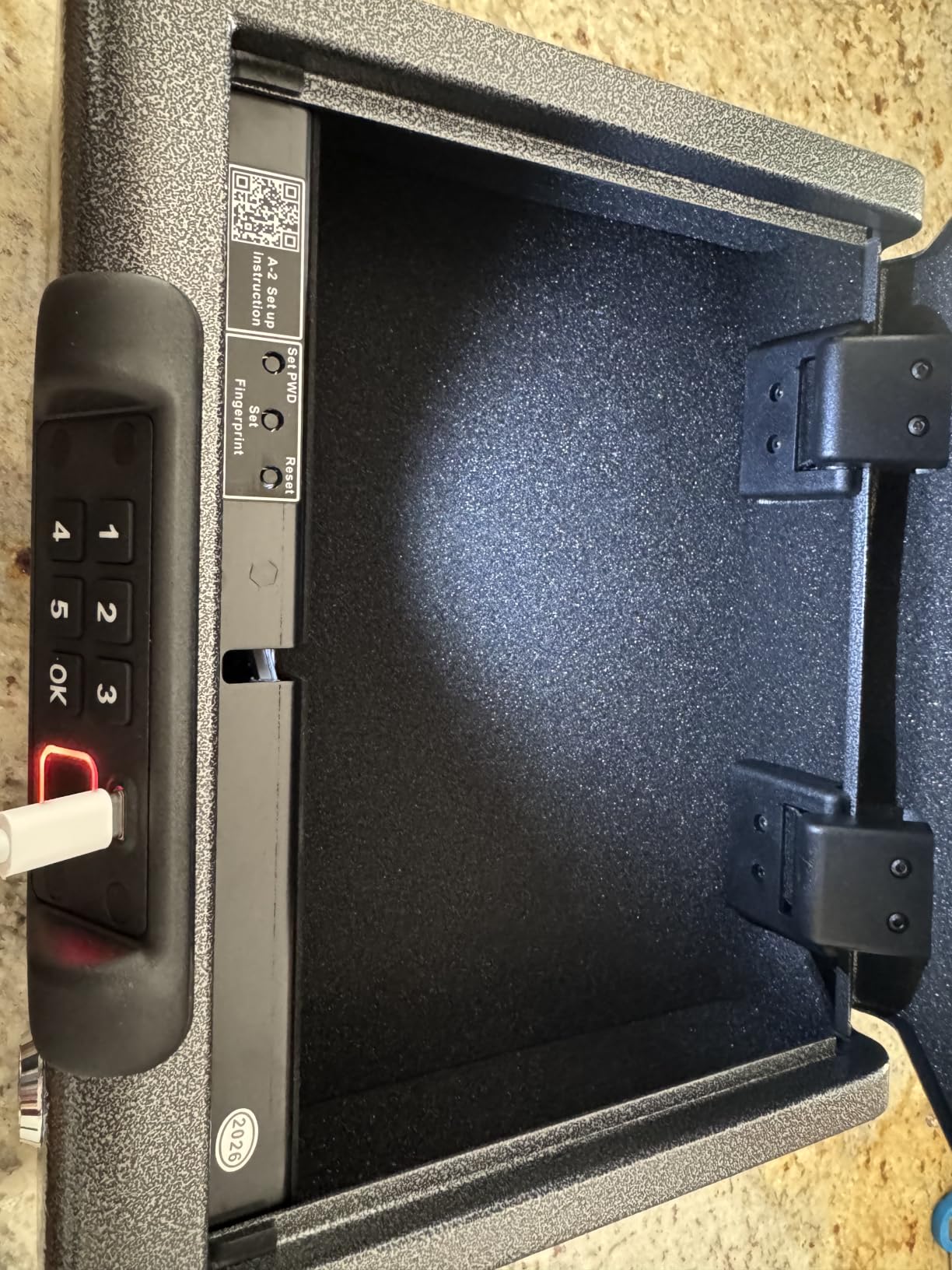 BILLCONCH Biometric Fingerprint Gun Safe for Handgun Pistol Safes - Fingerprint PIN Key Unlock, Interior Light and USB Charging Lock Box with Silent Mode customer photo 1