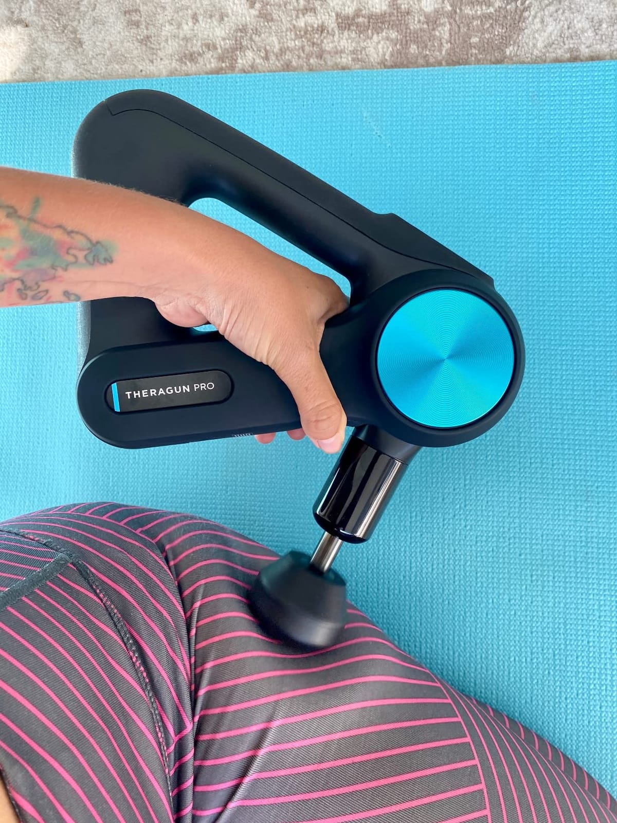 TheraGun Pro Handheld Deep Tissue Massage Gun - Bluetooth Enabled Percussion Massage Gun & Personal Massager for Pain Relief & Circulation in Neck, Back, Leg, Shoulder and Body (Black - 5th Gen) customer photo 1
