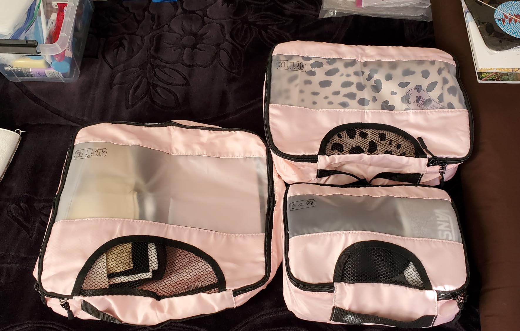 Veken 10 Set/8 Set Packing Cubes for Travel Essentials, Anti-Wrinkle Buckled Suitcase Organizer for Shoe & Toiletry Bag, Carry On Luggage Bag for Airplane & College Dorm Room Accessories, Women Men Gifts customer photo 2