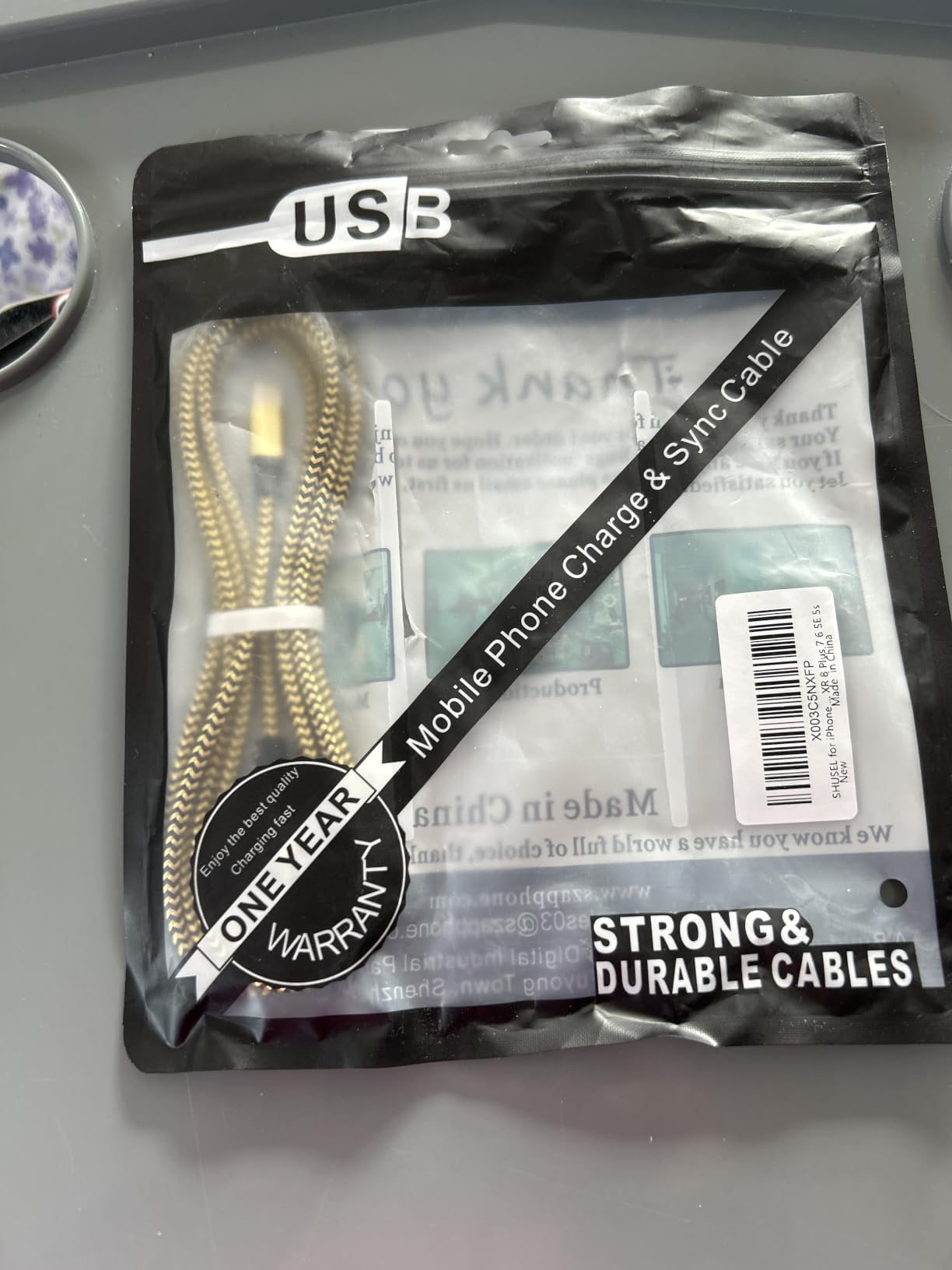 SHUSEL USB Lightning Cable,MFi Certified iPhone Charger Cord (3-Pack,6FT) | Fast Charging Nylon Braided,Compatible with iPhone 14 Plus 14 pro max 13 12 11 XS X XR 8 Plus 7 6 SE 5s,and More customer photo 1