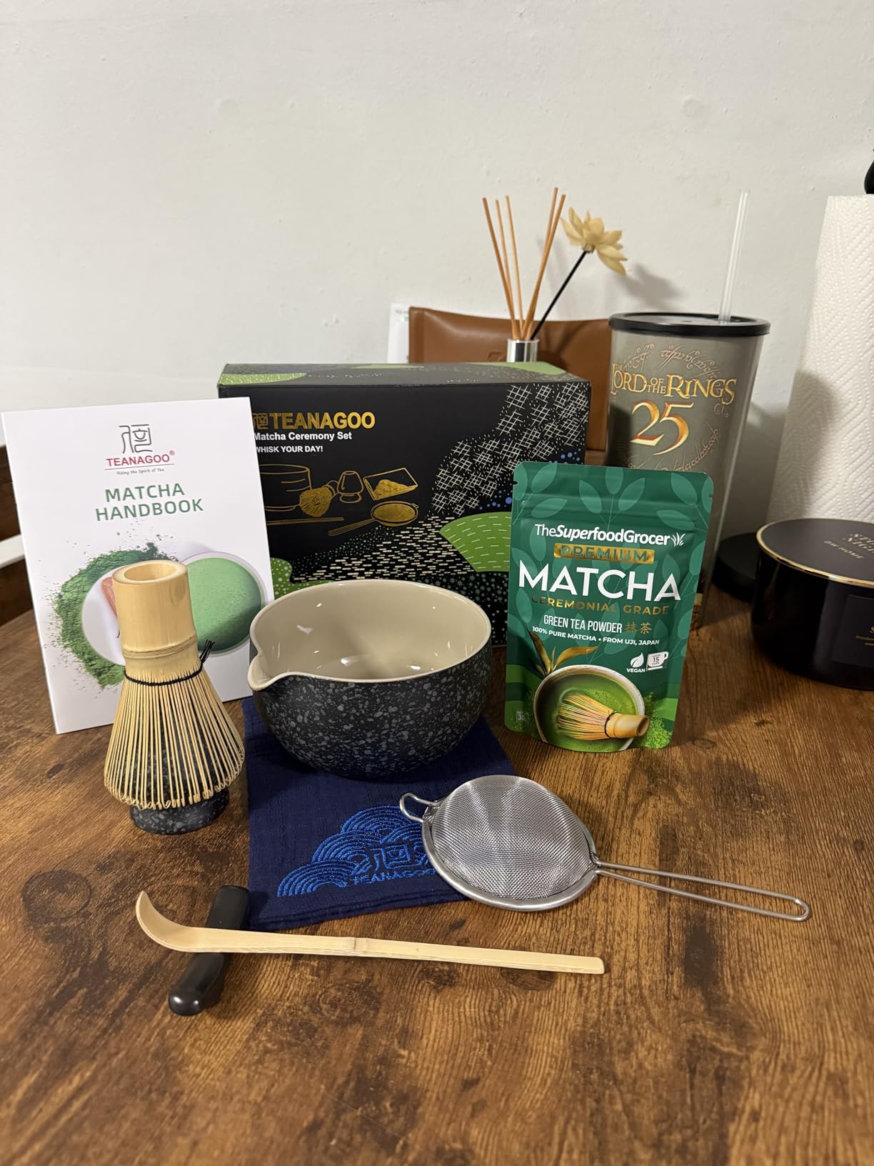 TEANAGOO Matcha Whisk Set Black, 7 Pcs Matcha Set, Matcha Kit for Ceremony with Bowl (Chawan), Whisk and Holder, Gift for Family/Friend customer photo 1