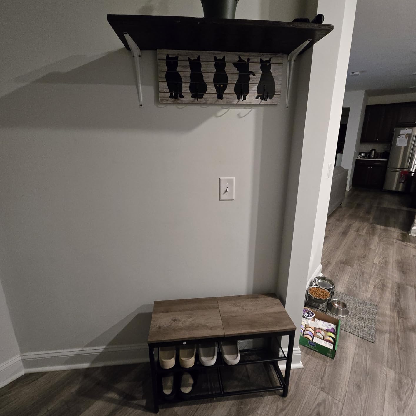 HOOBRO Shoe Bench, 3-Tier Shoe Rack, Industrial Shoe Organizer Storage Bench, 29.5 inches Entry Bench with Mesh Shelves, for Entryway, Living Room, Hallway, Easy Assembly, Rustic Brown BF75HX01 customer photo 2
