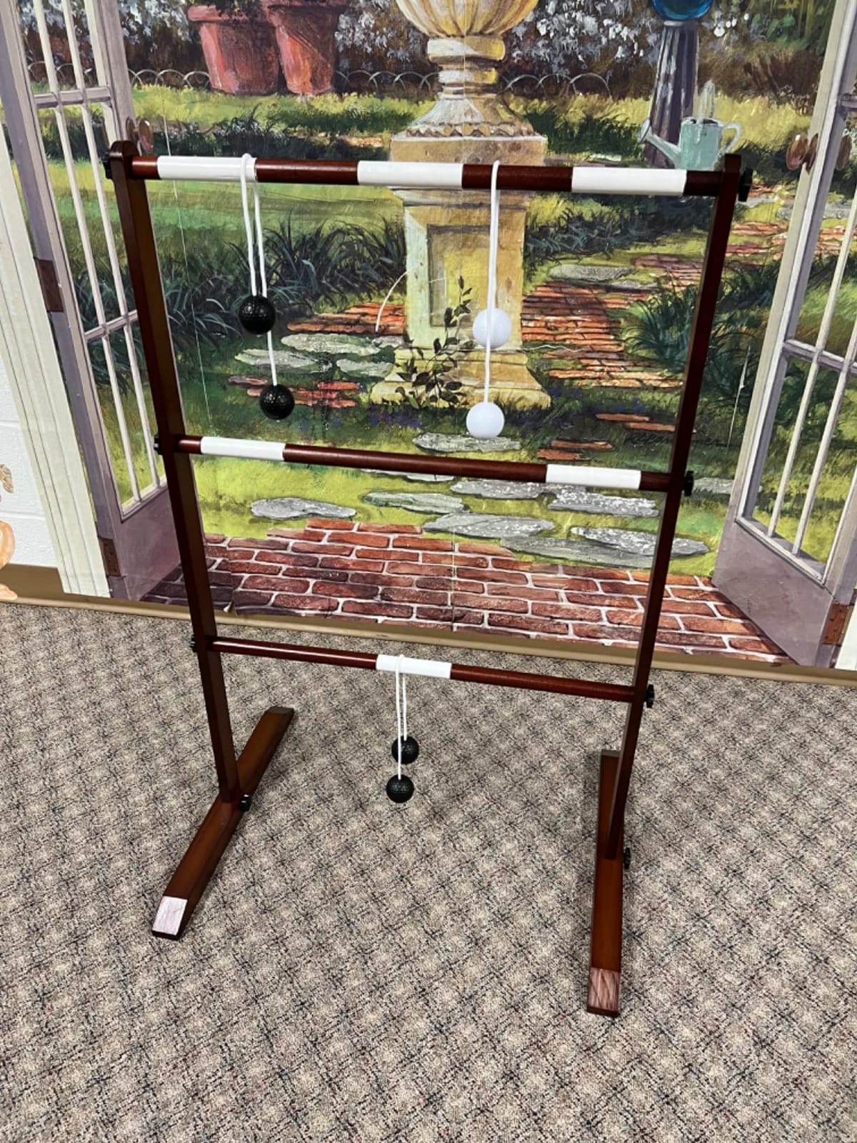 Swooc Games - Premium Wooden Ladder Ball Game Set (Weather Resistant) - with 10+ Games & Carrying Case - Easy, No Tool Set Up - Premium Ladder Toss Outdoor Game - Backyard Ball Toss Games customer photo 1