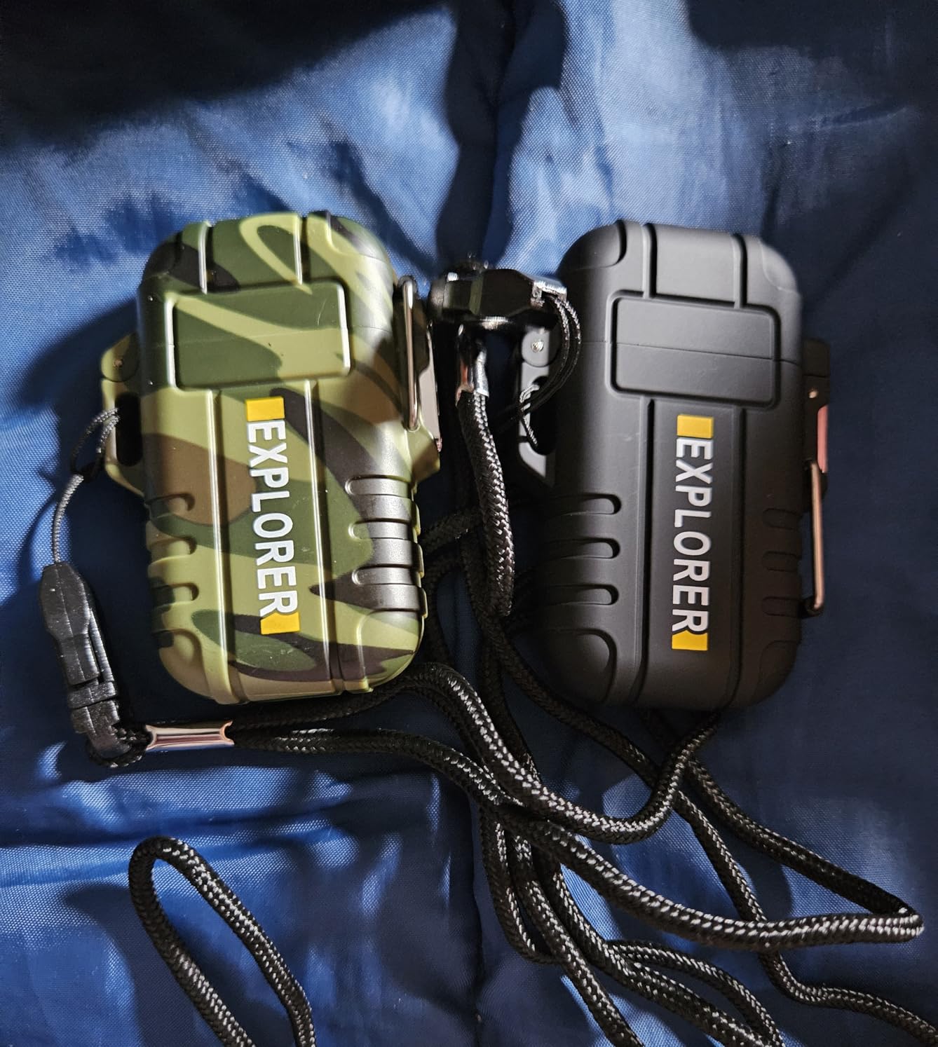 2 Pack Waterproof Lighter Outdoor Windproof Torch Lighters Dual Arc Butane Electric Lighters USB Rechargeable Lighters Flameless Plasma Lighter Camping Hiking Adventure Survival Tactical Gear customer photo 2