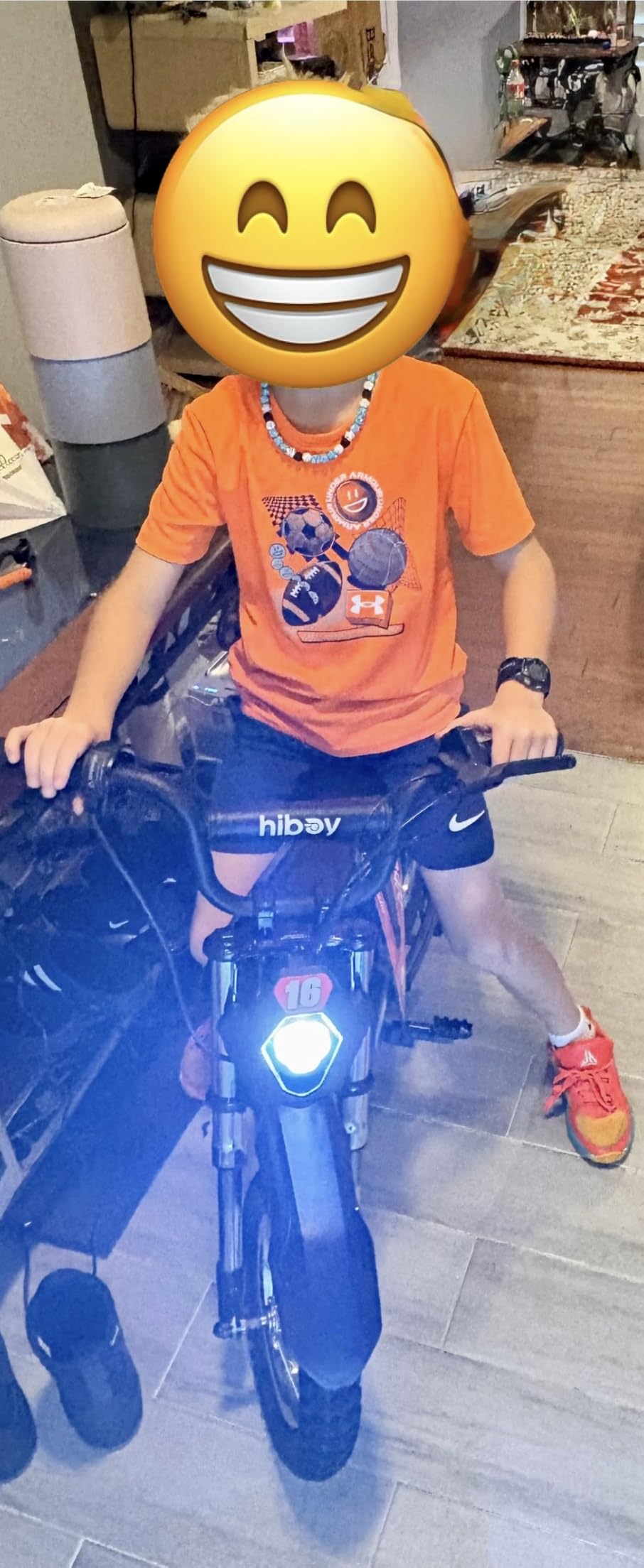 Hiboy DK1 36V Electric Dirt Bike, 300W Electric Motorcycle - Up to 15.5MPH & 13.7 Miles Long-Range, 3-Speed Modes Motorcycle for Kids Ages 3-10 customer photo 1