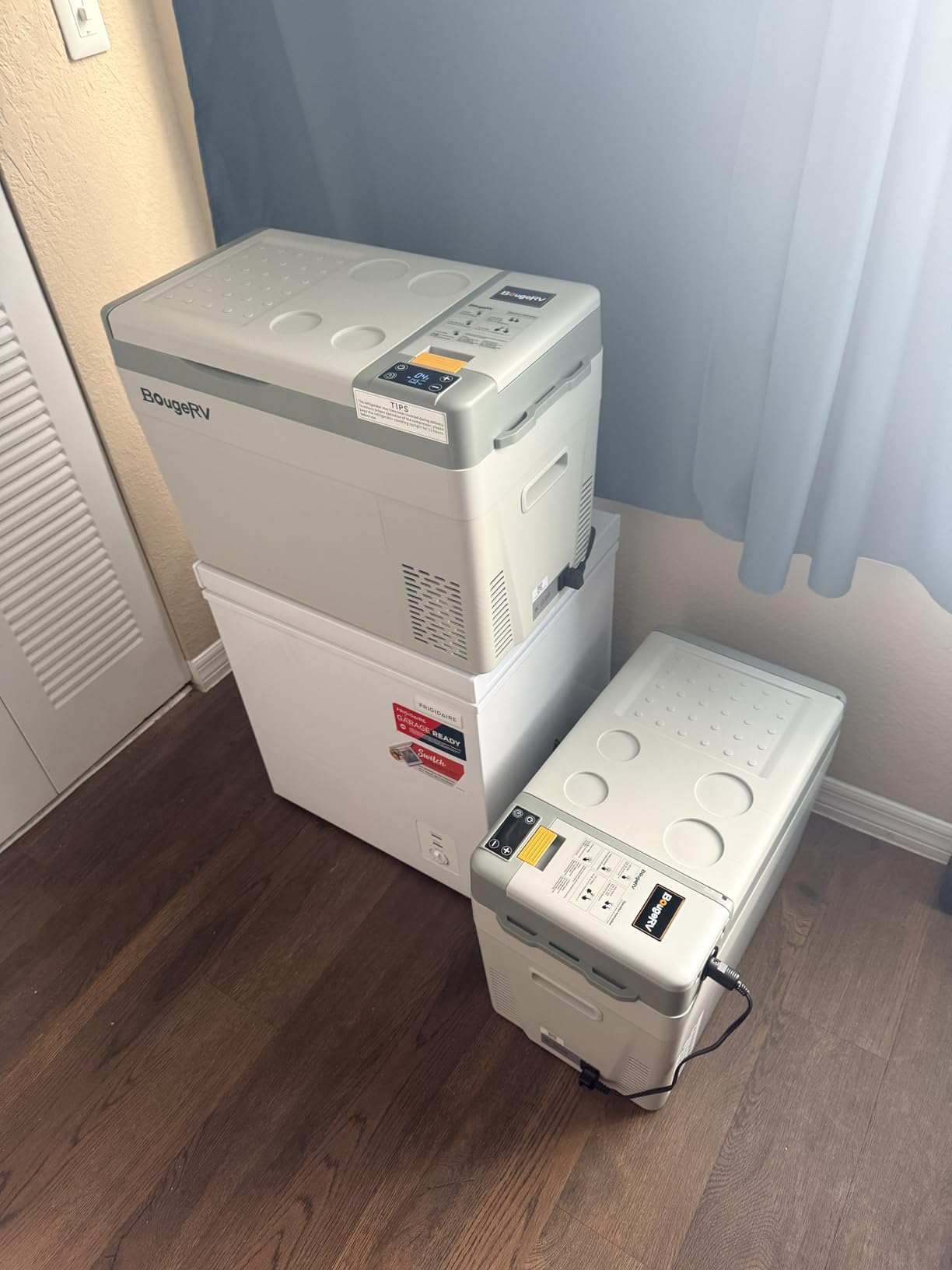 BougeRV 12V Refrigerator CRPRO 30QT, -8°F~50°F, Portable 12V Fridge, Black, Built-In Storage Compartment, 4 Tie Down Points, Fridge or Freezer, 12/24V DC, 110V AC customer photo 2