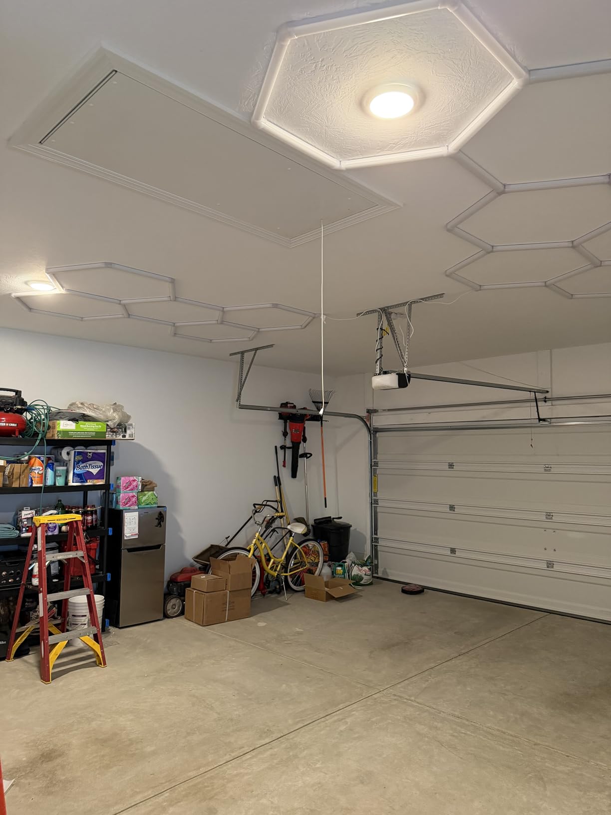 LZHOME Hexagon 5000K LED Garage Lights: 25 Pack Updated 1.31-inch Wider Size, 26300LM Super Bright Hex Lighting Ceiling LED Shop Light for Garage, Car Detailing, Workshop, Warehouse, Gym, Basement customer photo 2