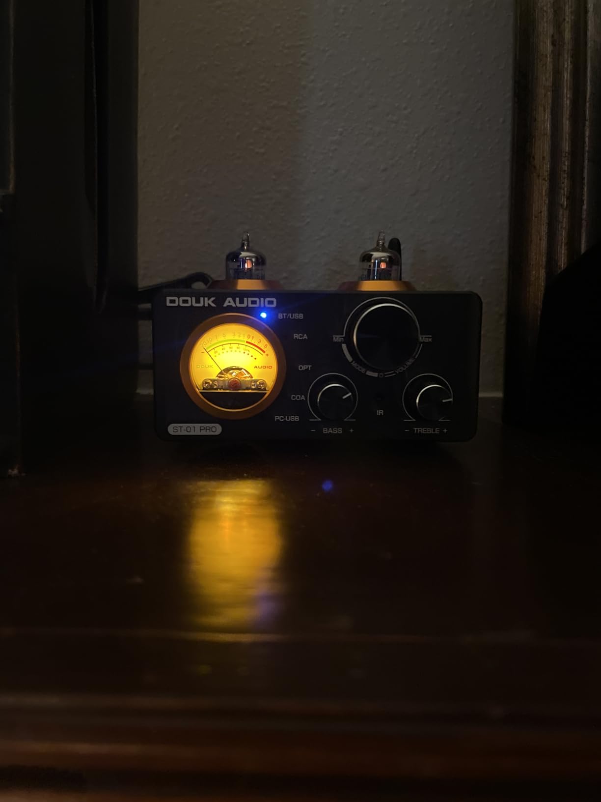 Douk Audio ST-01 PRO 200W Bluetooth Amplifier, 2 Channel Vacuum Tube Power Amp with USB DAC/Coaxial Optical Inputs/VU Meter/Treble Bass Control for Home Theater/Stereo Speakers (Upgrade Version) customer photo 2