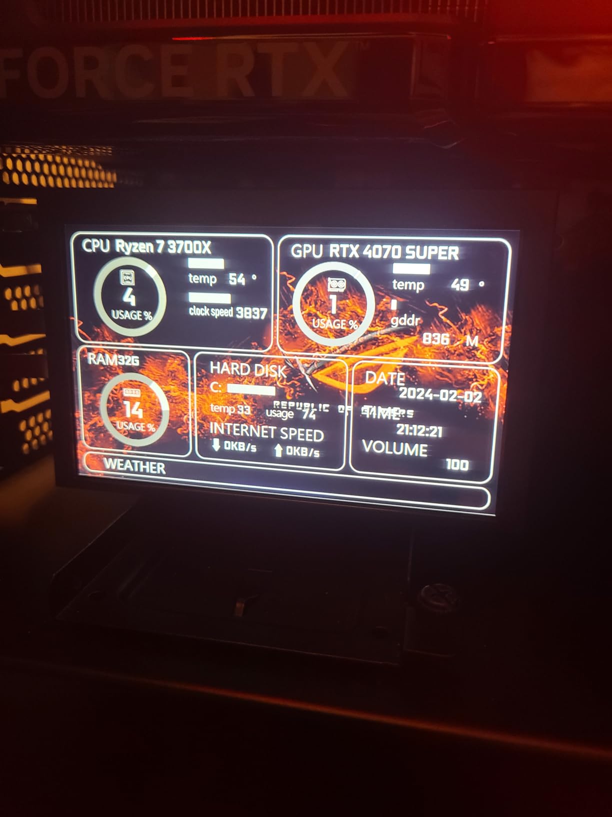 IPS USB Mini Screen, 5in IPS PC CPU Data Monitor USB Type C for aida64 Temperature Display, PC CPU GPU Data Monitor Computer Temperature Display Type C Sub Screen customer photo 1