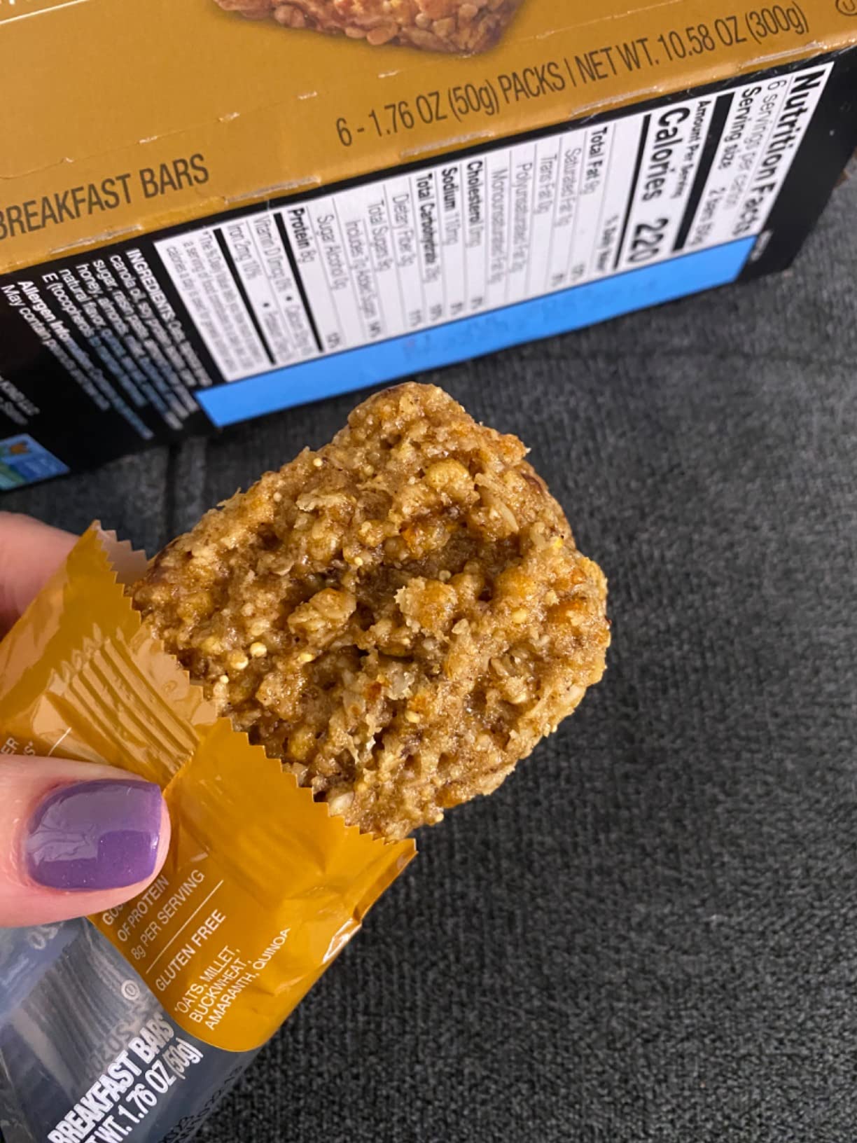 KIND Breakfast Protein Bars, Almond Butter, Gluten Free, Low Sodium, Healthy Snacks, 8g Protein, 6 Count (6 Packs of 2 Bars) customer photo 1