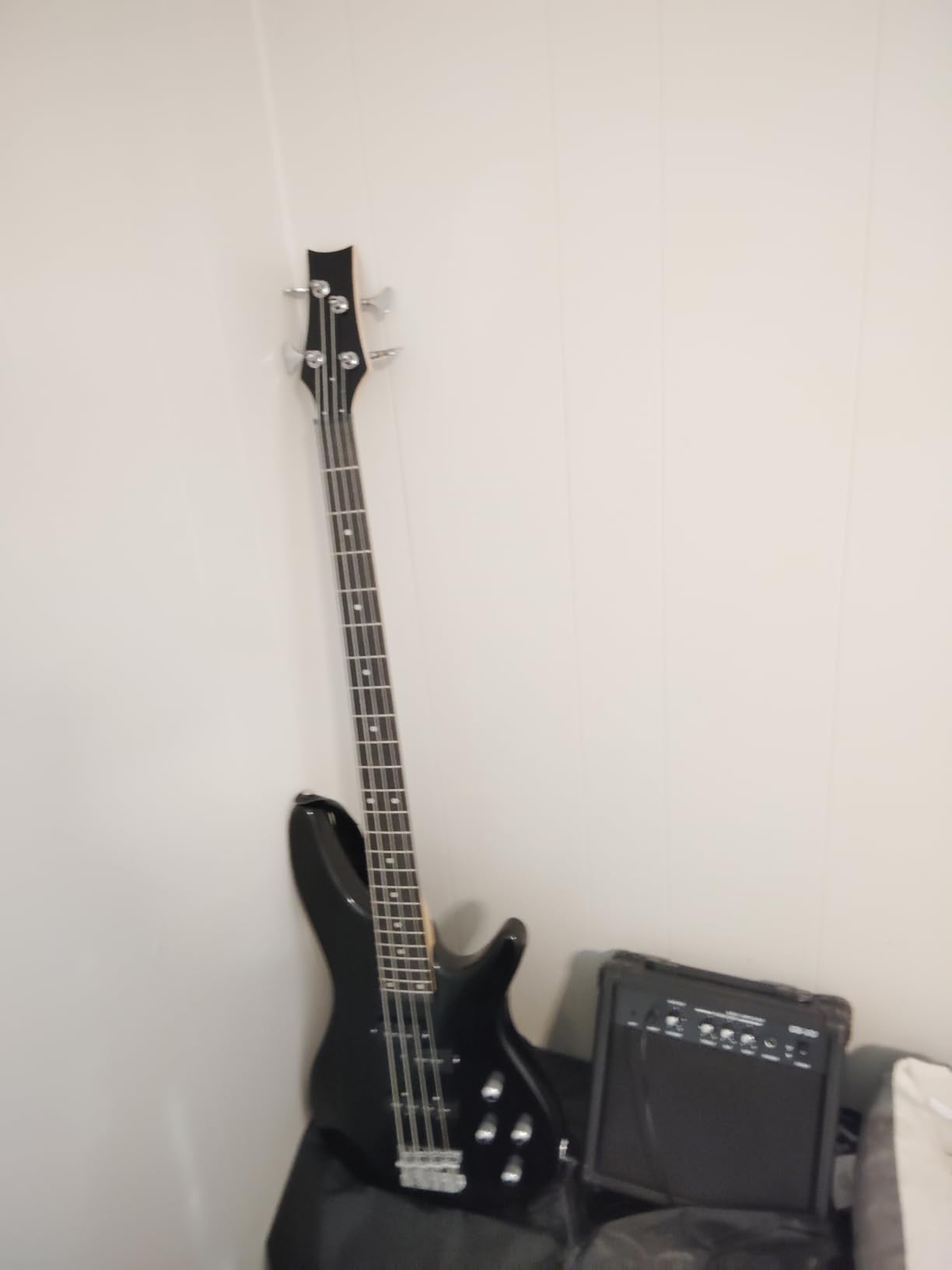 Ktaxon Electric Bass Guitar 4 String Bass Guitar Kit-Black | Full Equipment with 20 Watt Amplifier | PJ Type Pickup, Naturally Air-dried Maple Neck, Rosewood Fretboard & Basswood Body customer photo 2