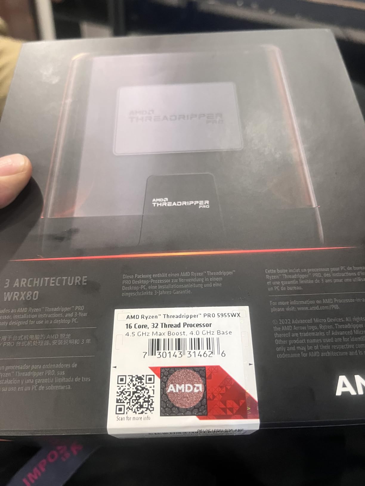 AMD Ryzen Threadripper PRO 5955WX, 16-core, 32-Thread Desktop Processor customer photo 1