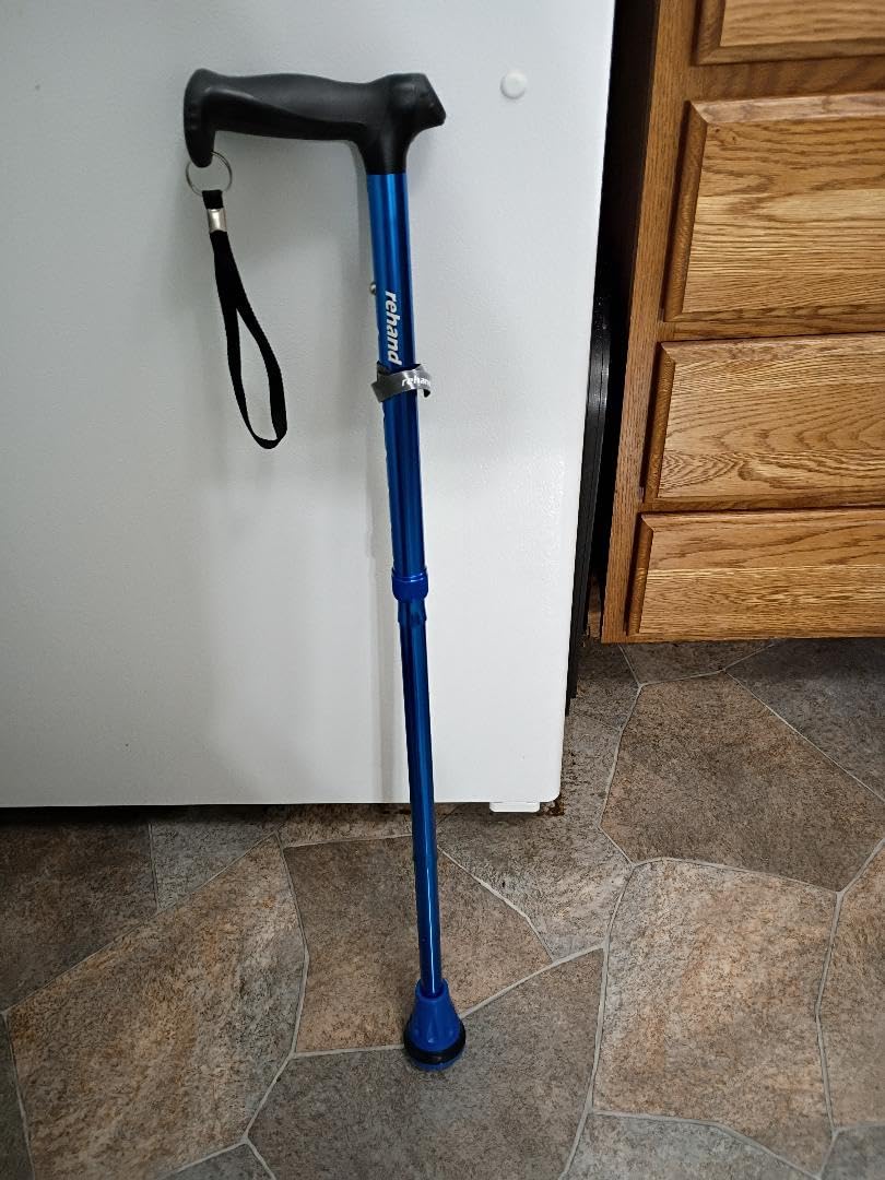 REHAND Walking Cane - Foldable, Adjustable, Collapsible Walking Canes for Men & Women, Heavy Duty All Terrain Tip, with Travel Bag | Walking Sticks for Seniors & Adults customer photo 2
