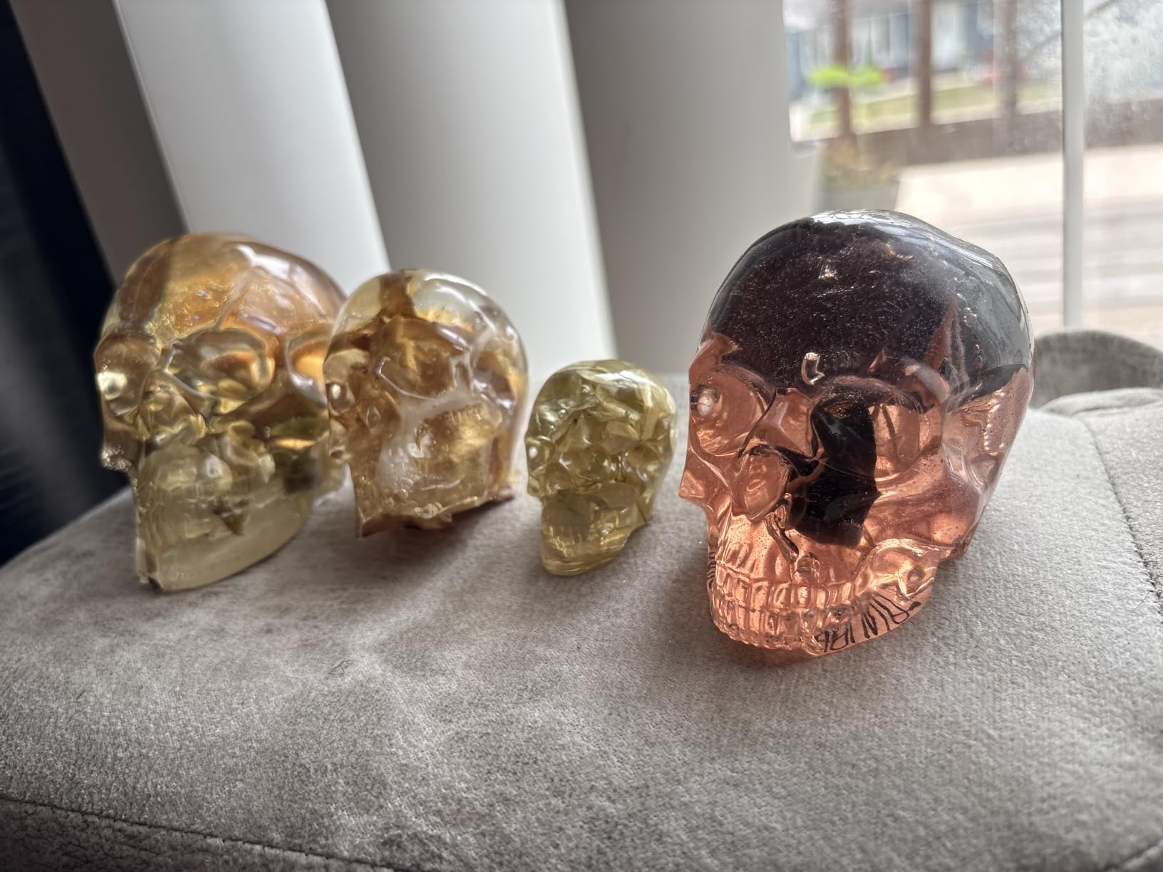 RESINWORLD Set of Large + Medium + Small 3D Skull Resin Molds, Flexible Clear Silicone Skull Head Molds, Silicone Molds for Resin, Soap, Clay, Candle Wax Casting customer photo 1