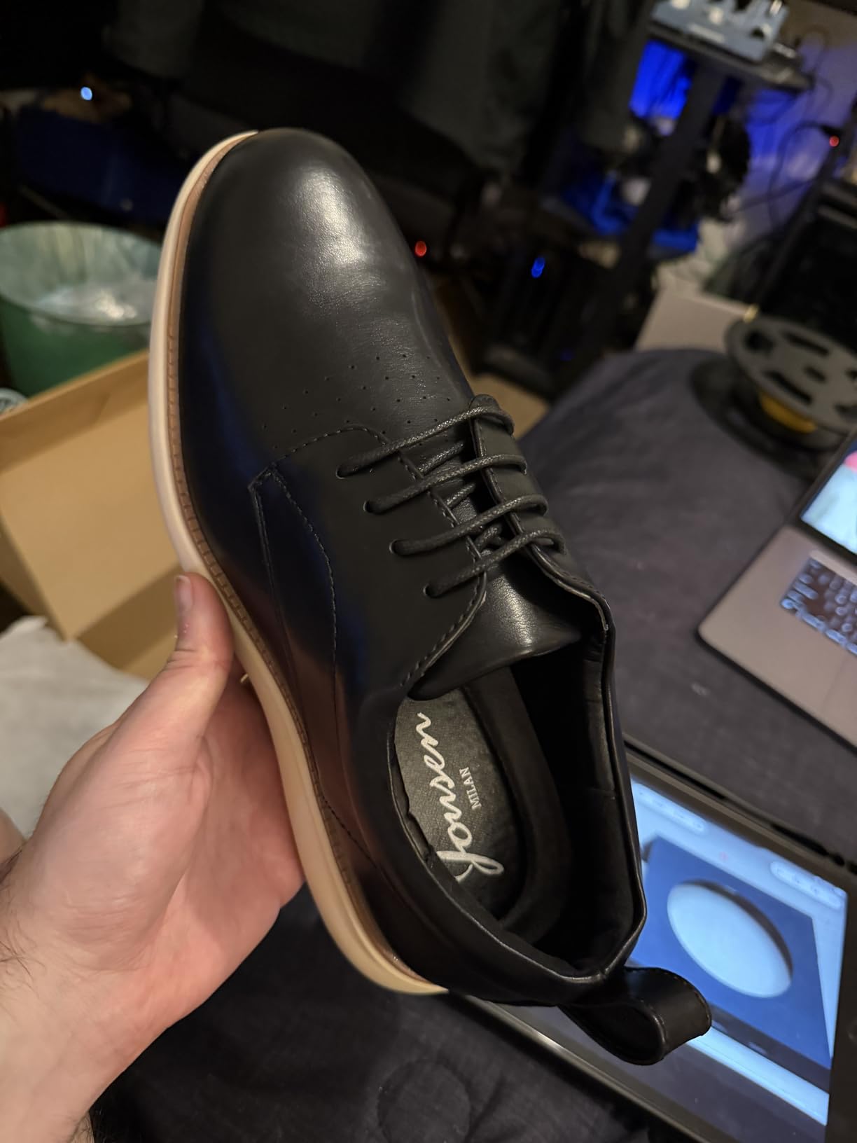 Jousen Mens Dress Shoes Casual Oxfords with Rubber Sole customer photo 1