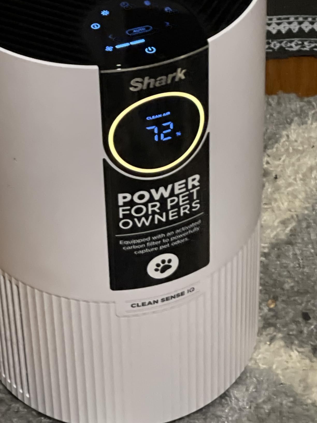 Shark Clean Sense Air Purifier with Pet Filter, HP102PET, White | For Homes with Pets, Small Room Coverage up to 500 Sq Ft, HEPA-Exceeding Filter, Captures, Pet Dander, Dust, Odor, and More customer photo 2
