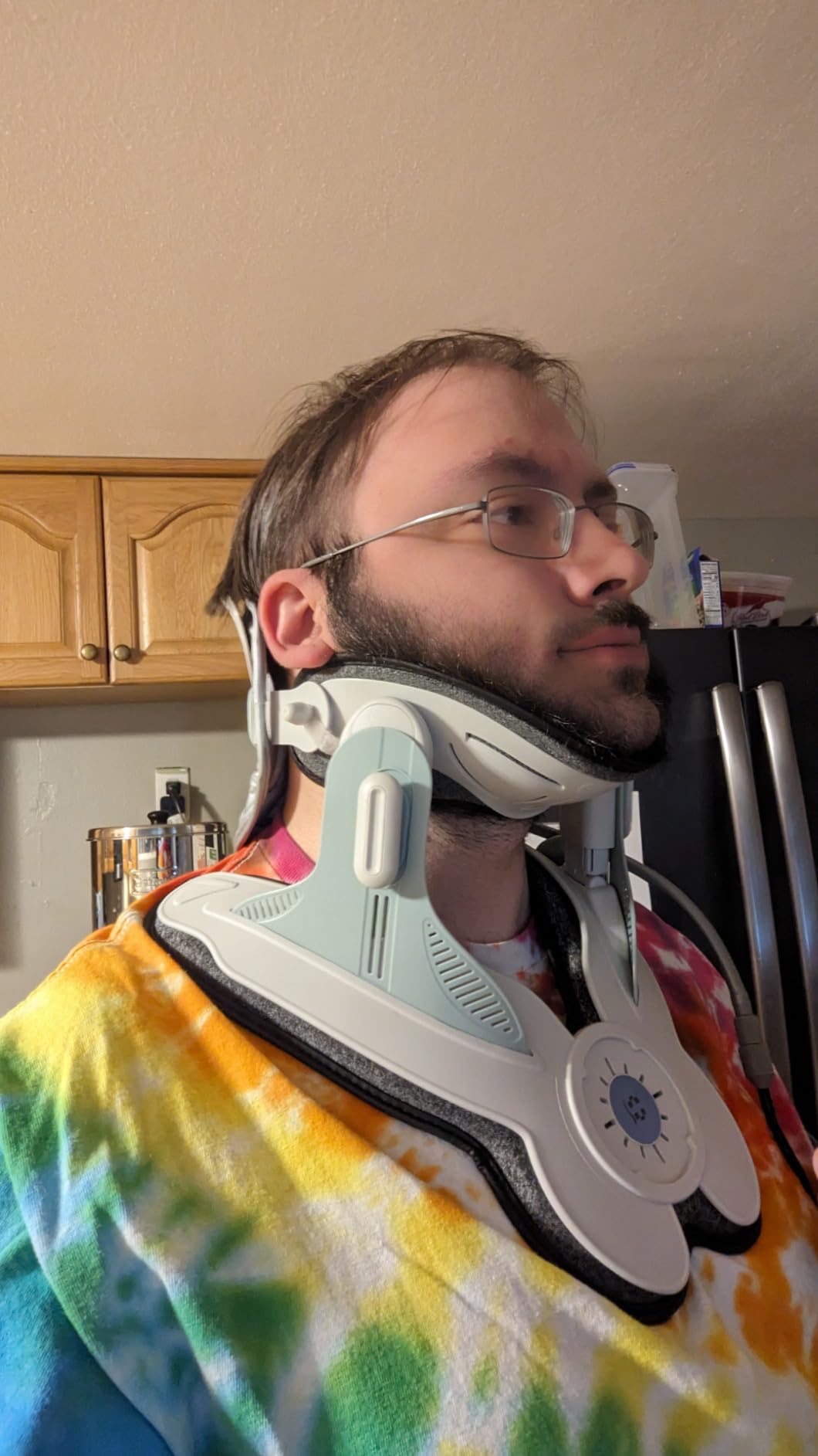 Cervical Neck Traction Device: Neck Stretcher for Cervical Pain Relief, Electric Air Pump with 3 Power Traction, Built-in 8 Airbag, Improved Stretcher for Neck Decompression and Neck Tension Relief customer photo 1