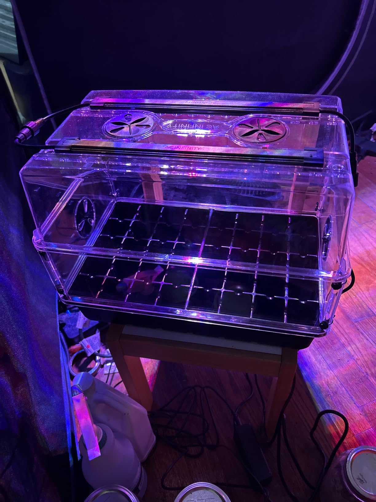 AC Infinity Heavy-Duty Humidity Dome 5x8 Germination Kit with Waterproof Seedling Mat, Full Spectrum LED Grow Light Bars, Samsung LM301H EVO Diodes, Vented Extension Panels, for Seed Starting customer photo 2