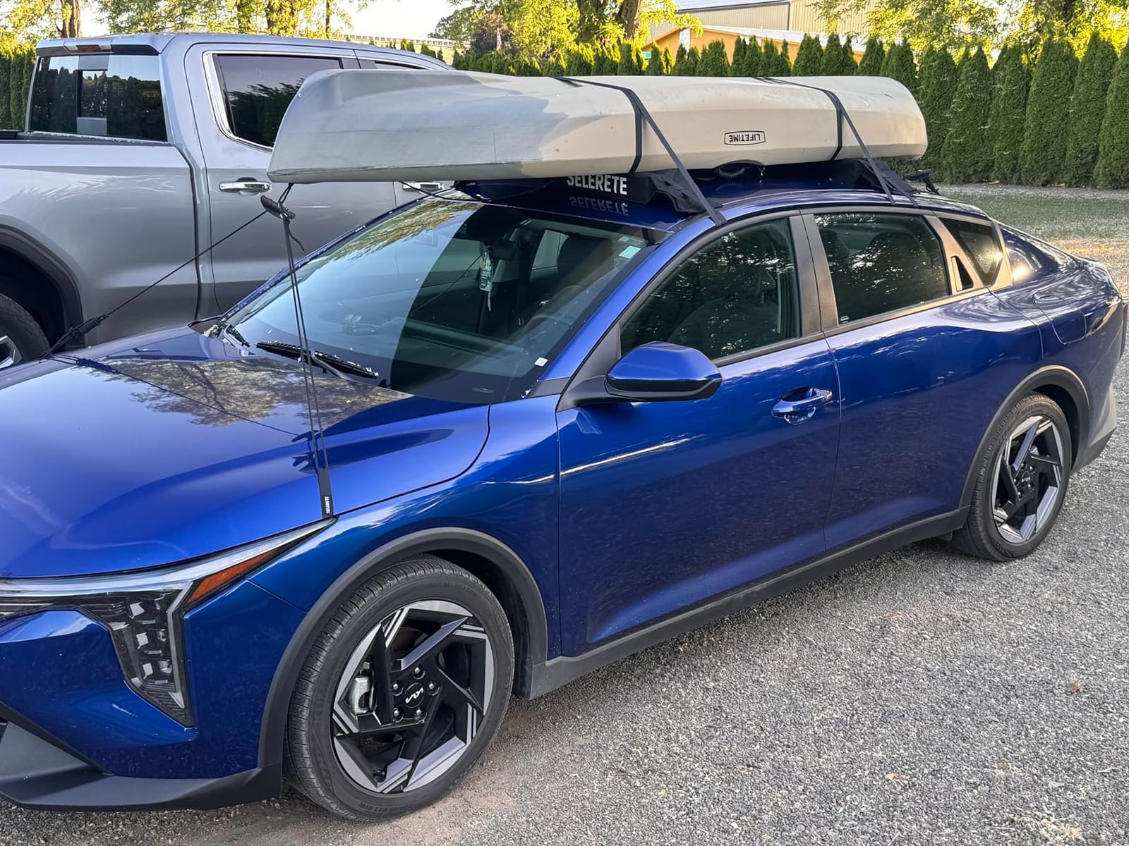 Universal Car Soft Kayak Roof Rack Pads for Kayak Surfboard SUP with 20FT Durable Tie-Down Straps, 2 Tie Down Rope, 4 Quick Loop Straps customer photo 2