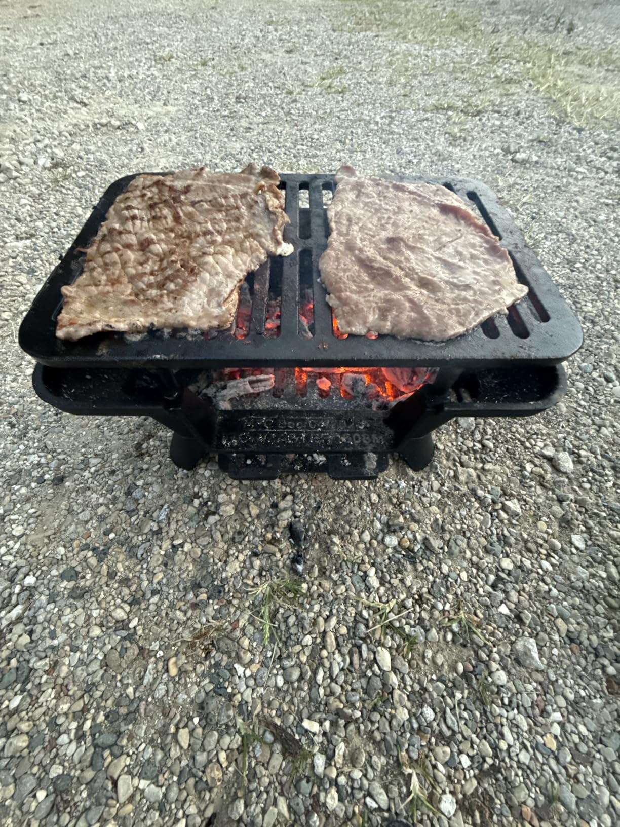 IronMaster Hibachi Grill Outdoor, Small Portable Charcoal Grill, Pre-Seasoned Cast Iron, Japanese Yakitori Camping Grill - 2 Heights, Air Control, Coal Door, Ideal for 2 People customer photo 1