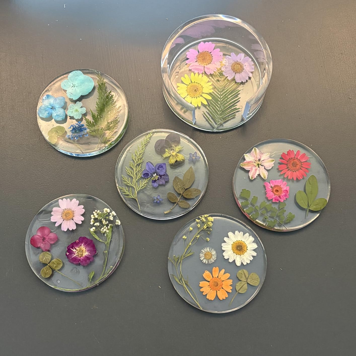 LET'S RESIN 18 Pcs Coaster Resin Molds Silicone, Coaster Molds with Round Square Octagon Shape Holder Molds for Epoxy Resin, DIY Art Craft Cup Mats customer photo 2