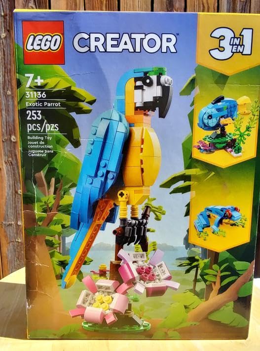 Creator 3 in 1 Exotic Parrot Building Toy Set, Transforms to 3 Different Animal Figures - from Colorful Parrot, to Swimming Fish, to Cute Frog, Creative Toys for Kids Ages 7 and Up, 31136 customer photo 2