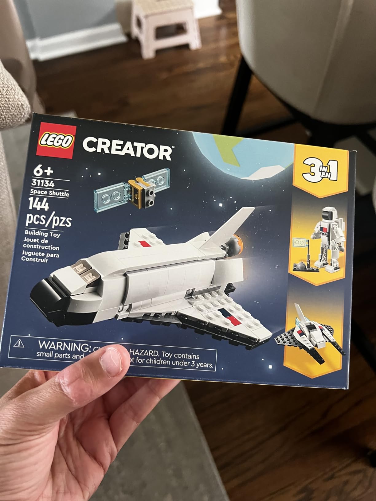Creator 3 in 1 Space Shuttle Toys - Space Toys Building Set for Boys & Girls, Ages 6+ - Option to Build 2 Spaceships or Astronaut - Educational Gift for Kids Birthday & Holidays - 31134 customer photo 2