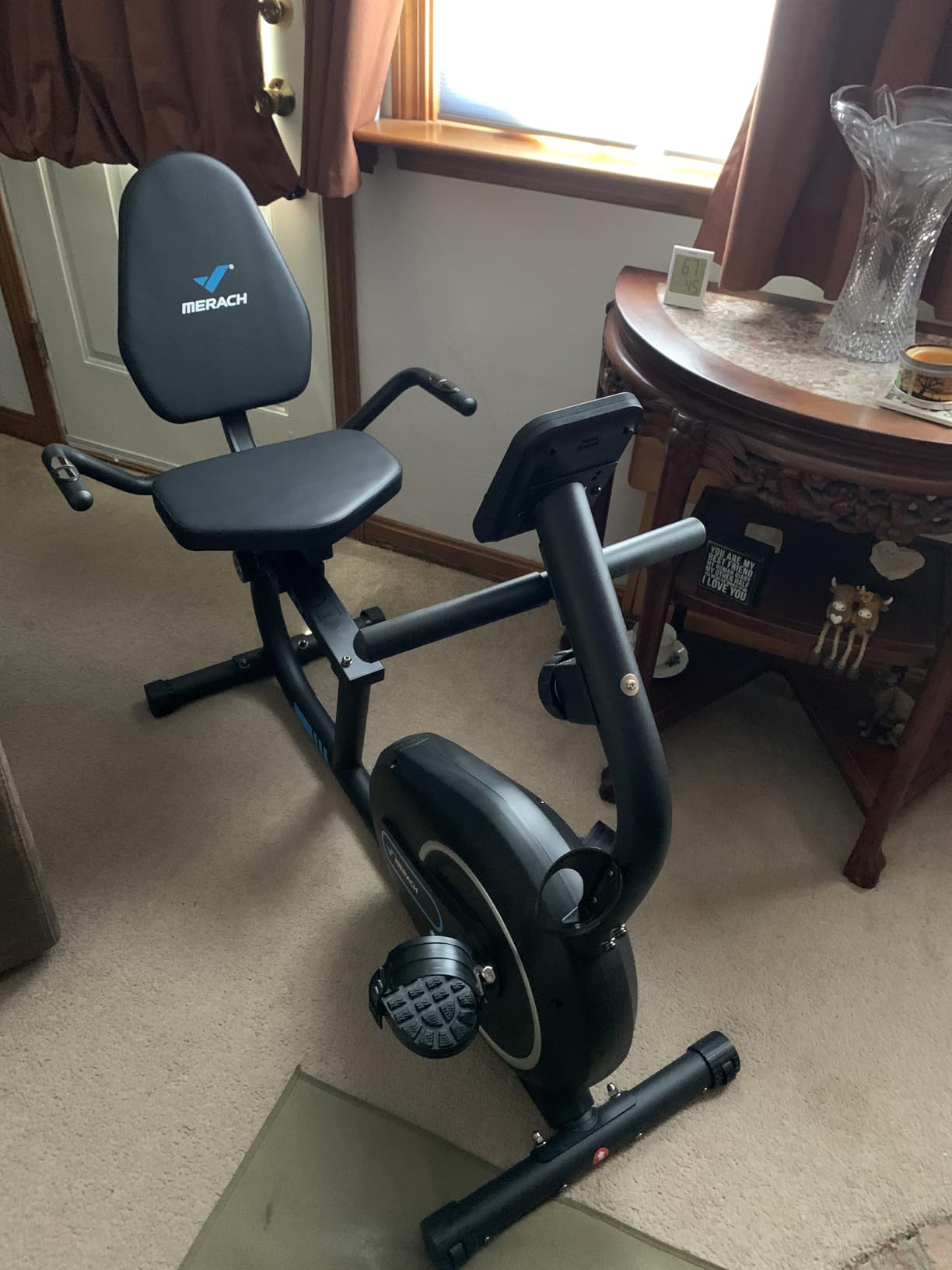 MERACH Recumbent Exercise Bikes for Home with Smart Bluetooth Equipment App | LCD, Heart Rate Handle Stationary Bikes for Home, Magnetic Recumbent Exercise Bike for Seniors Gym S08/S23 customer photo 1