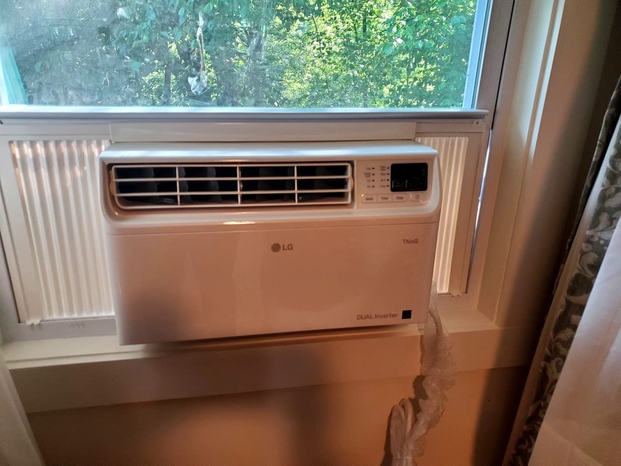 LG 10000 BTU Window Air Conditioners [2023 New] Dual Inverter Remote WiFi Enabled App Ultra-Quiet Washable Filter Cools 450 Sq.Ft AC Unit air conditioner Easy Install White LW1022FVSM customer photo 1