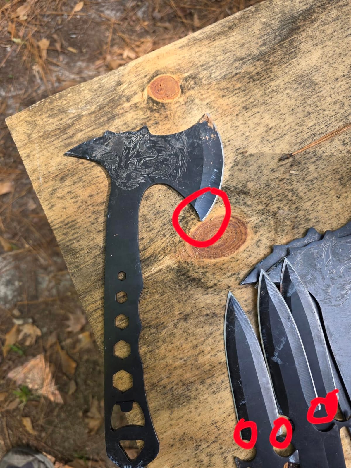 Throwing Knives Throwing Axes and Tomahawks 3 Pack Set with Bottle Opener and Nylon Sheath, 10in Axe Throwing Game for Backyard Competition and Recreation, Axe Gift Set for Men customer photo 2