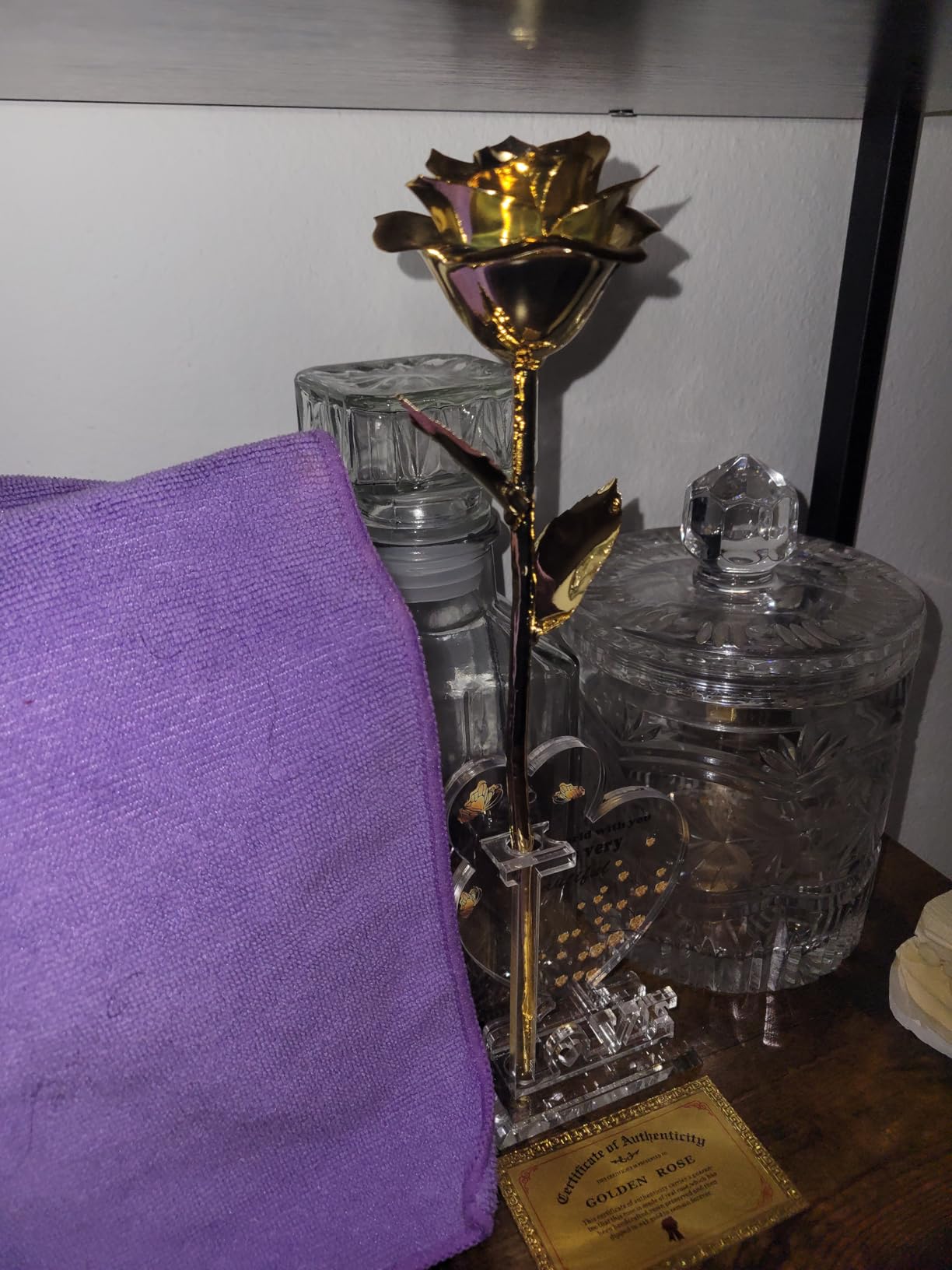 Anthonic Gold Dipped Rose Real 24K Gold Rose, Genuine One of a Kind Rose Hand Dipped in 24K Golden Roses Romantic Gifts for Women in Her Birthday Anniversary Valentines Day Mothers Day customer photo 1