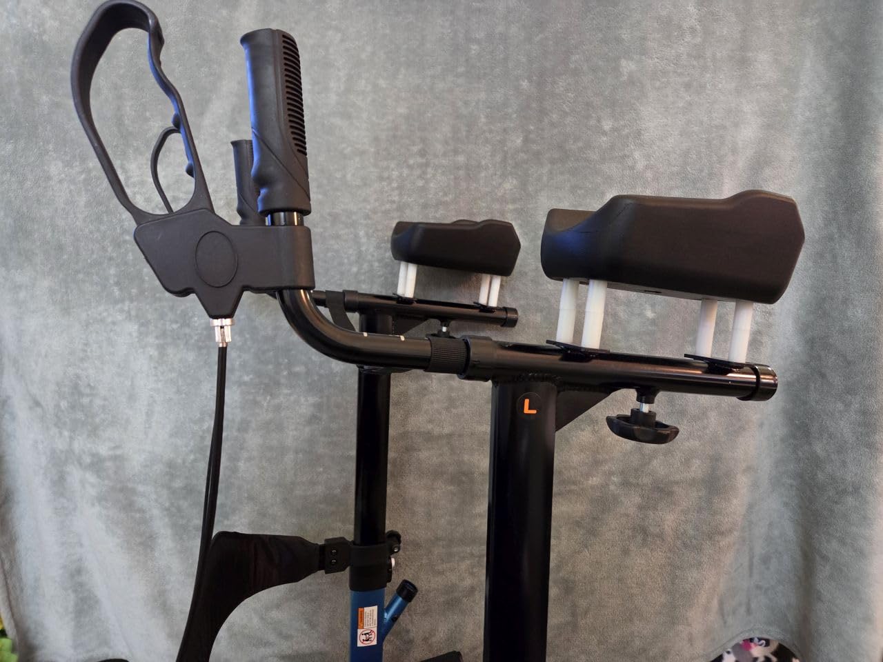 Drive Medical Elevate Upright Walker with Padded Armrests, Blue | Rollator Promotes Better Posture with Height Adjustable Forearm Pads, 10 Inch Front Wheels and 300 lb Weight Capacity customer photo 2