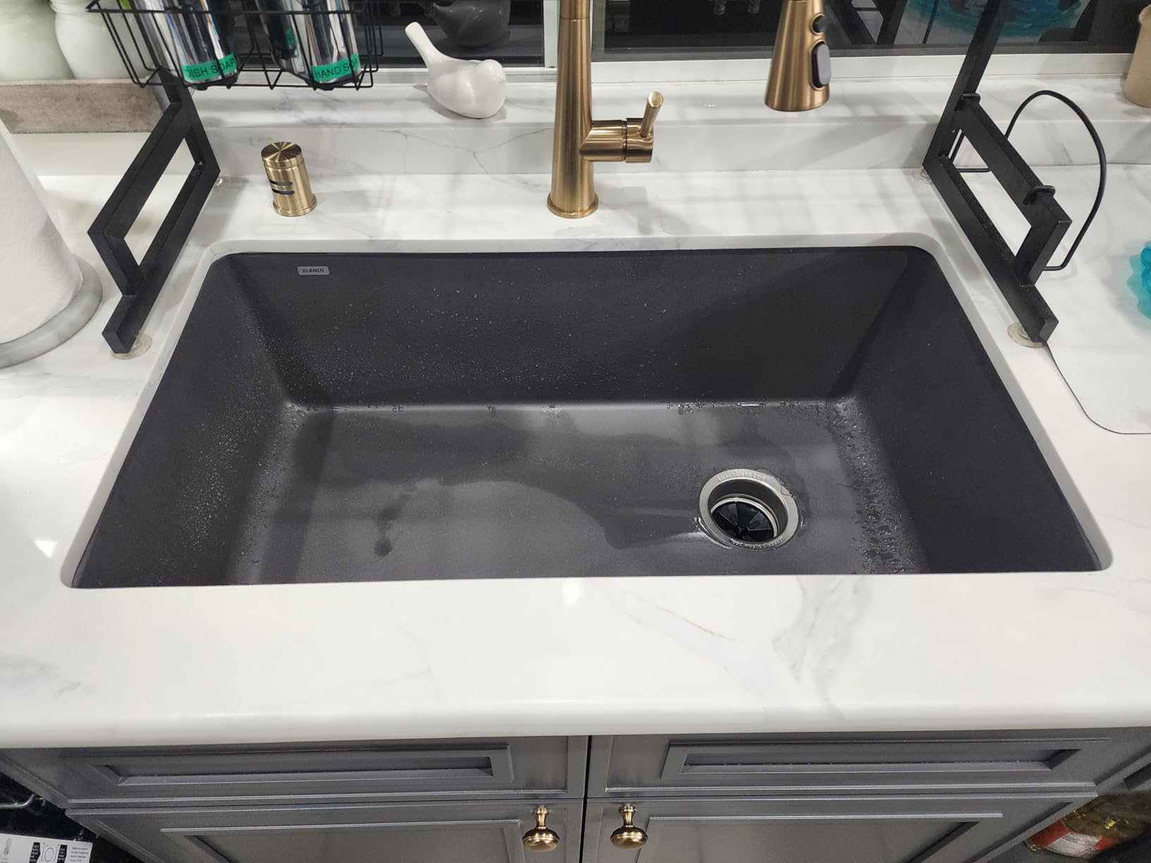 BLANCO 443071 Diamond Silgranit Super Single Undermount Kitchen Sink, 33.5