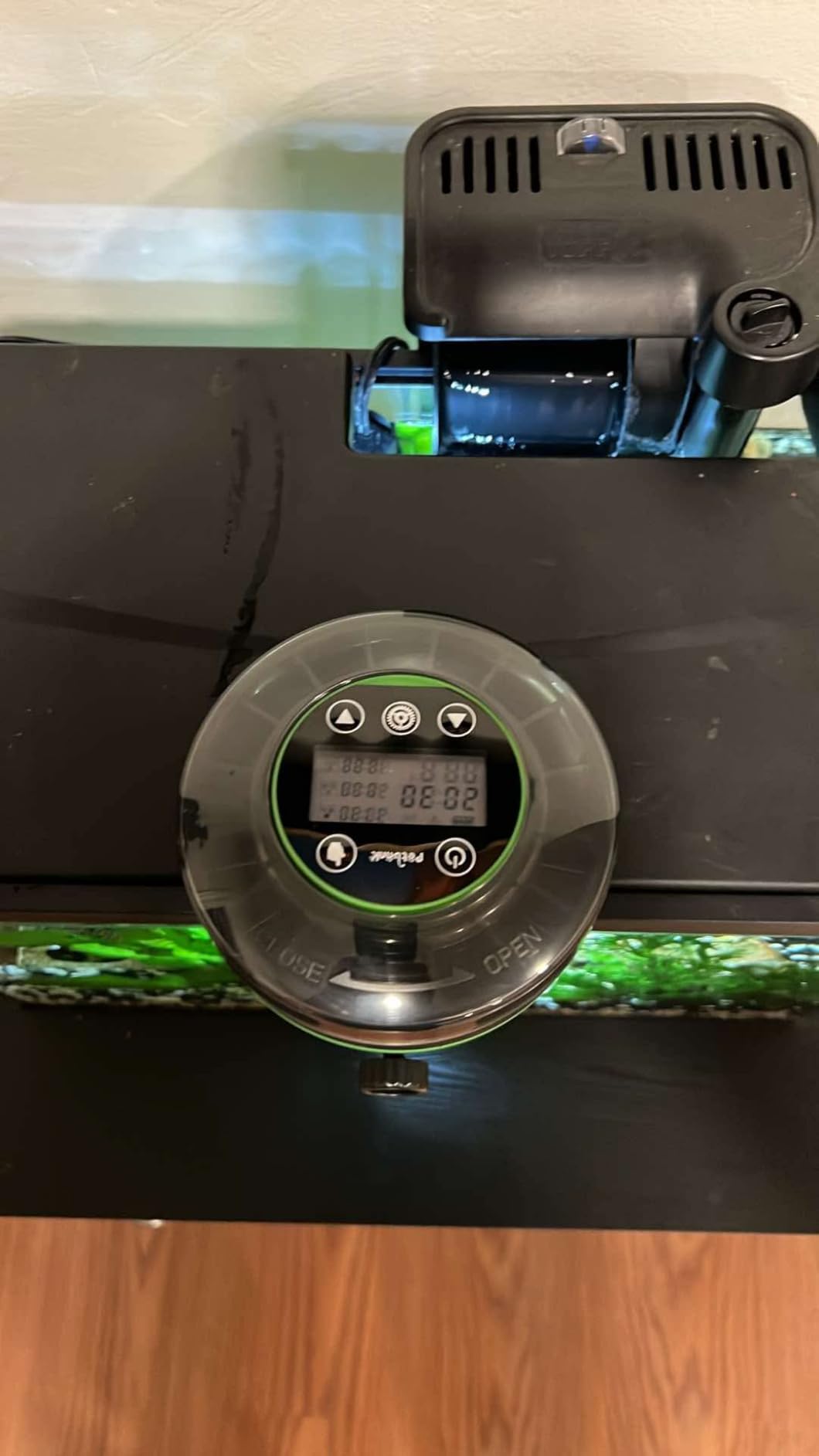Automatic Fish Feeder for Aquarium Portion Control & Moisture-Proof | USB-C Rechargeable Auto Fish Food Dispenser with Timer, LCD Display, Vacation Precision Feeding for Small Tank Betta Turtle customer photo 1