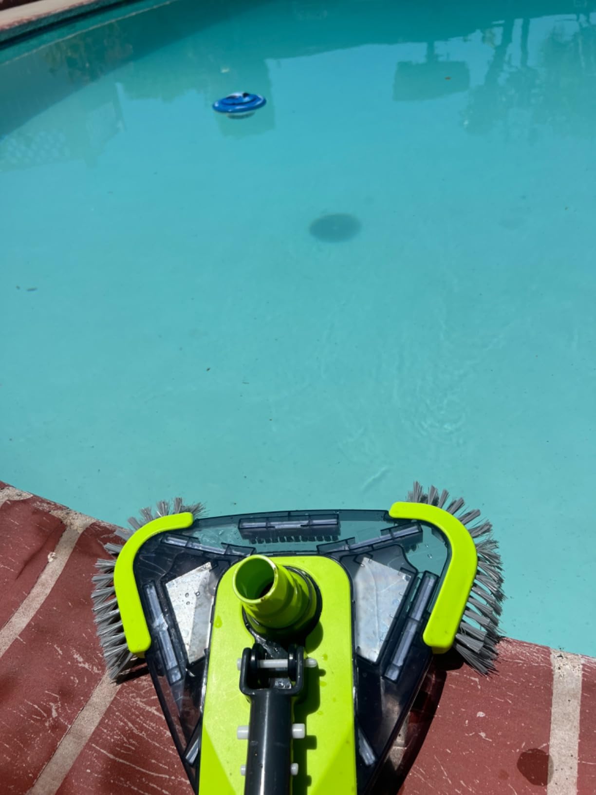 Sepetrel Upgrade Pool Vacuum Head with Side Brush & Universal Rotatable Hose Adapter,Weighted Triangular Shape(Safe for Vinyl Liner Pool) customer photo 2