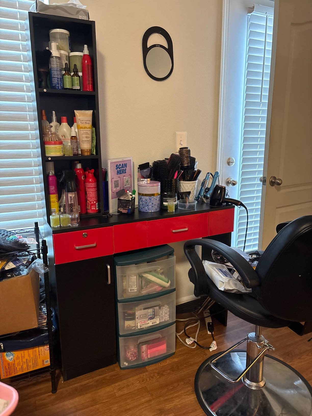 Modern Compact Salon Station No Mirror, Locking Beauty Spa Styling Station for Hair Stylist with Ample Storage - Ideal for Home Salon, Bedroom, Bathroom, Hairdresser customer photo 2