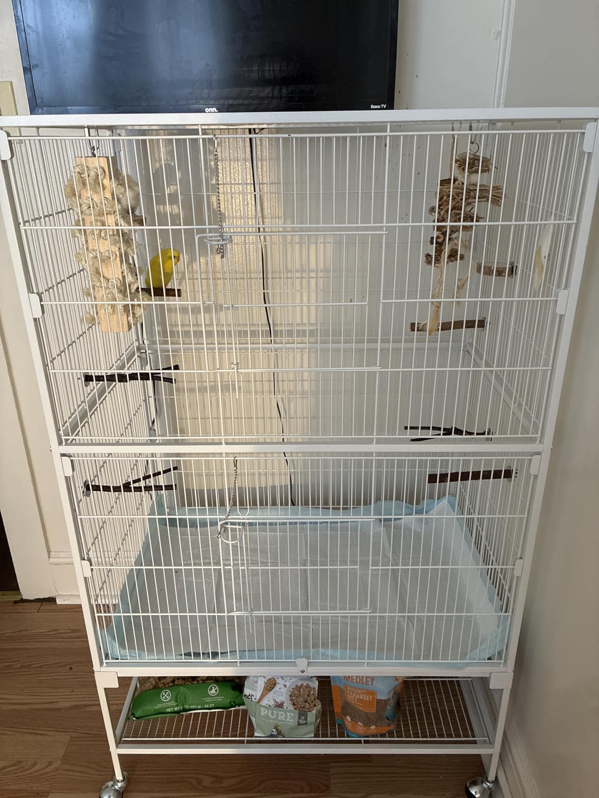 Yaheetech 60.5inch Extra Large Bird Cage Metal Parrot Cage Flight Cage for Cockatiels African Grey Quaker Green Cheek Sun Conure Medium Birds Parrots customer photo 2