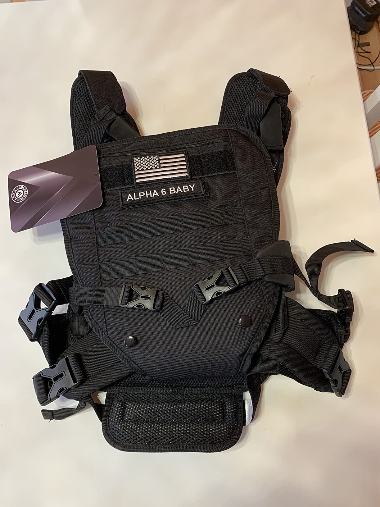 Front Facing Baby Carrier for Dad | Ergonomic Baby Carrier for Men | Infant to Toddler | Military Design Holder with Lumbar Support | Great for Hiking and Travel | MOLLE Compatible | Desert Khaki customer photo 1