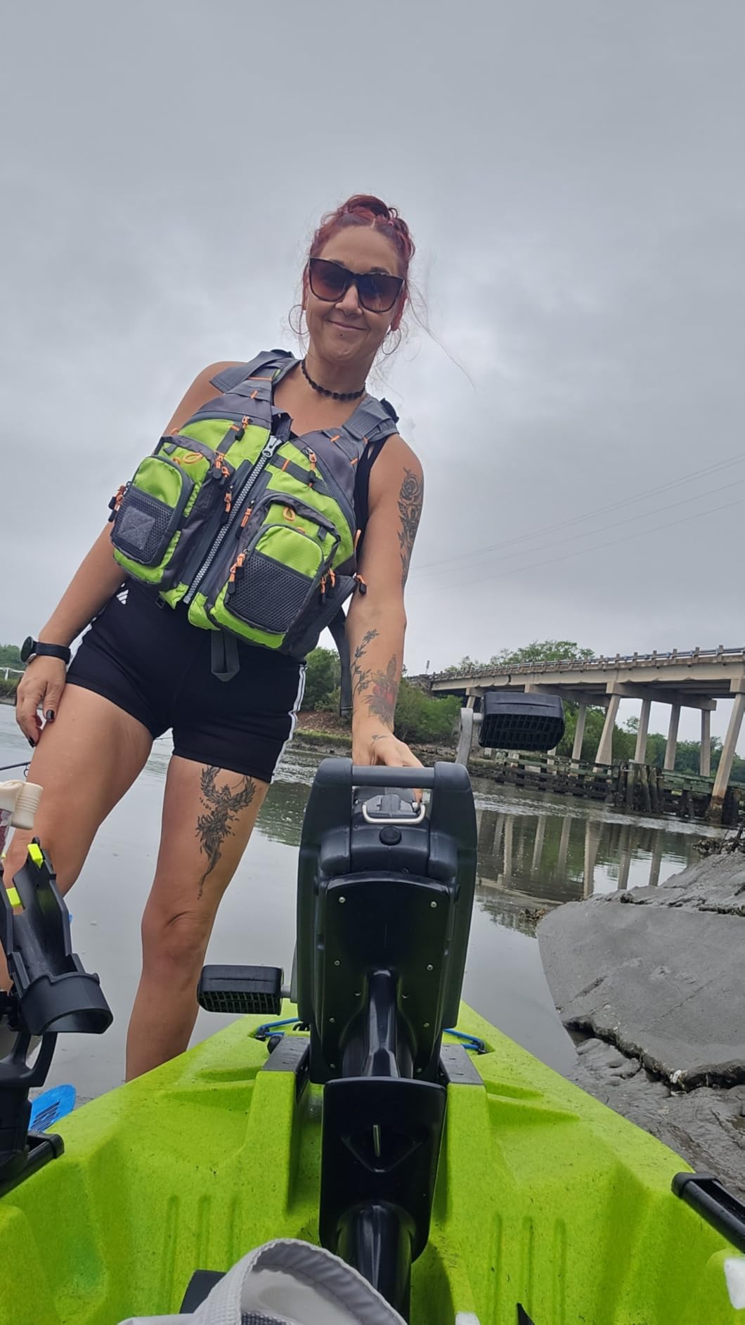 JKSPORTS Fly Fishing Vest - Fishing Safety Life Jacket for Swimming, Sailing, Boating, Kayak - Floating Multifunction Breathable Backpack for Men and Women - Adjustable, Grey/Green/Red/Blue customer photo 1
