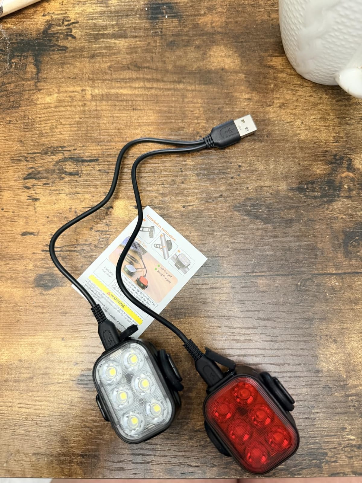 Zewdov Bike Lights for Night Riding, Rechargeable Bike Light Front and Back | IP65 Waterproof Ultra Slim Bicycle Lights, 4+6 Mode Bike Headlight and Tail Light Set, 1.5 Hrs Fast Charging, Easy to Install customer photo 1
